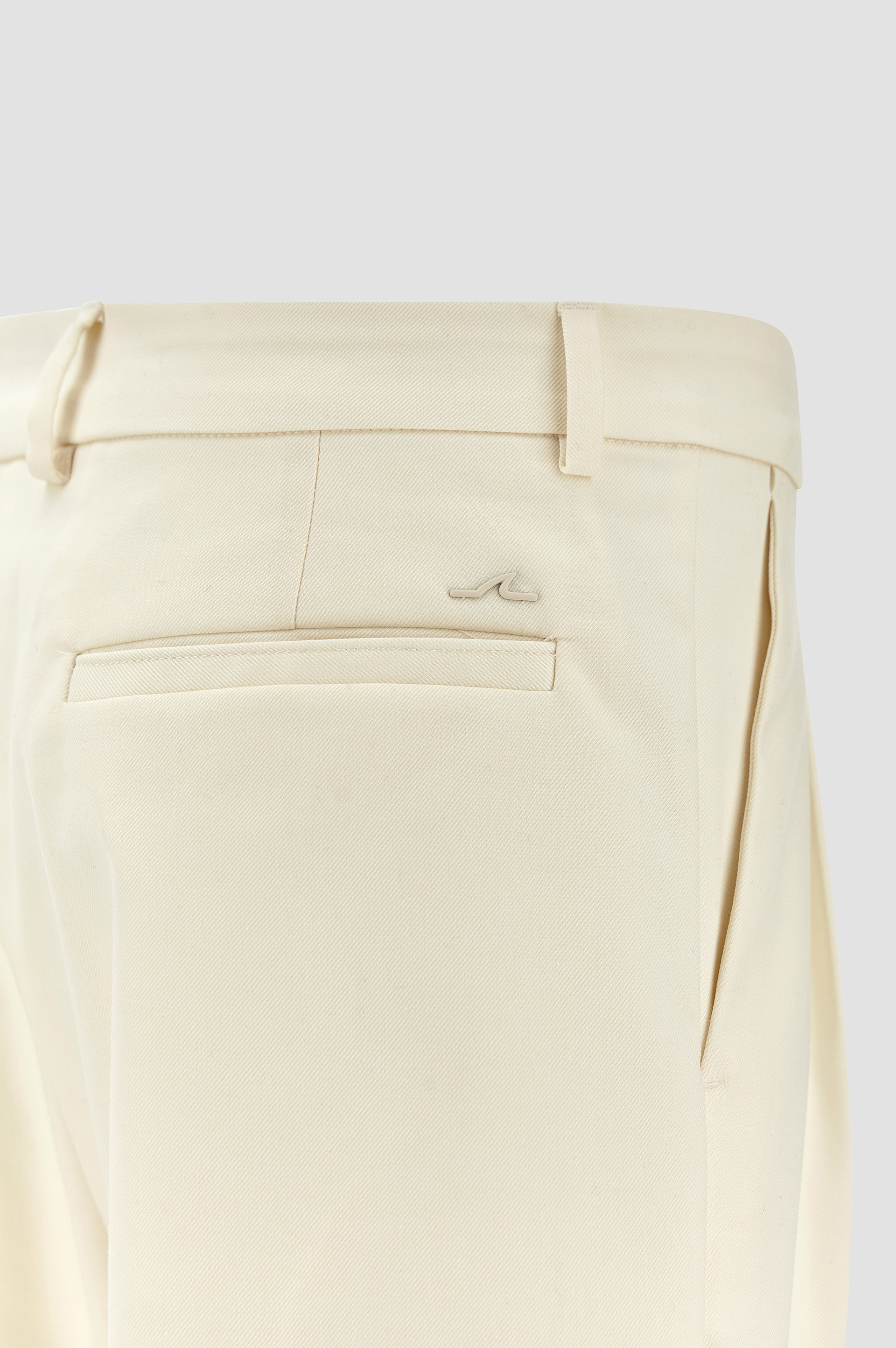 Wool and cotton trousers with double pleats image number 1