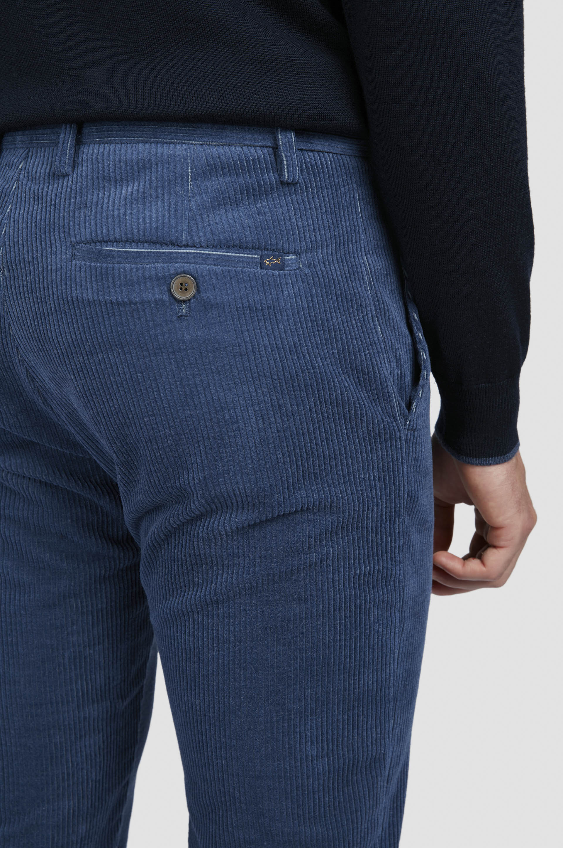 Pantalone chino in velluto di cotone e cashmere image number 4