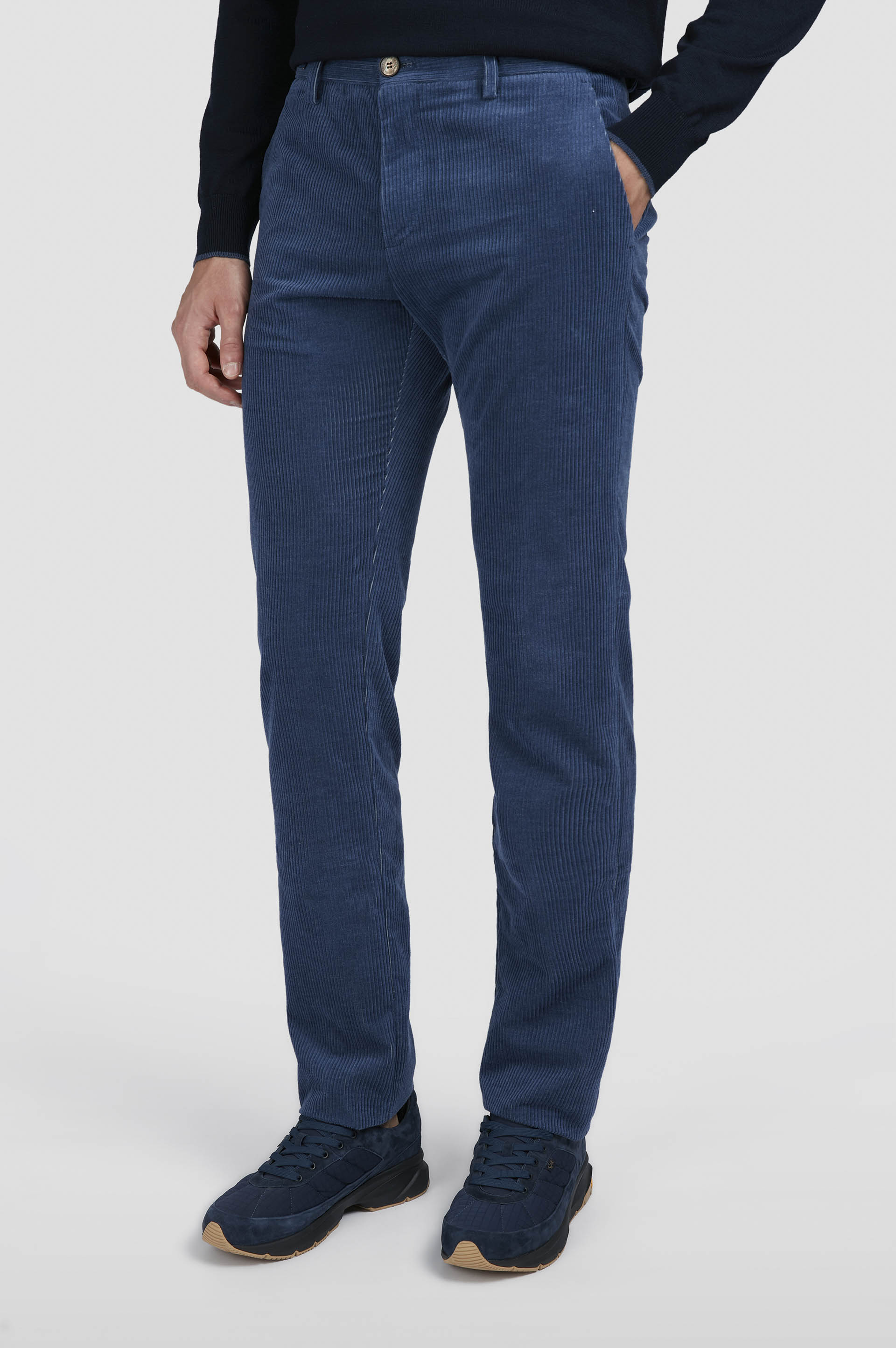 Pantalone chino in velluto di cotone e cashmere image number 0