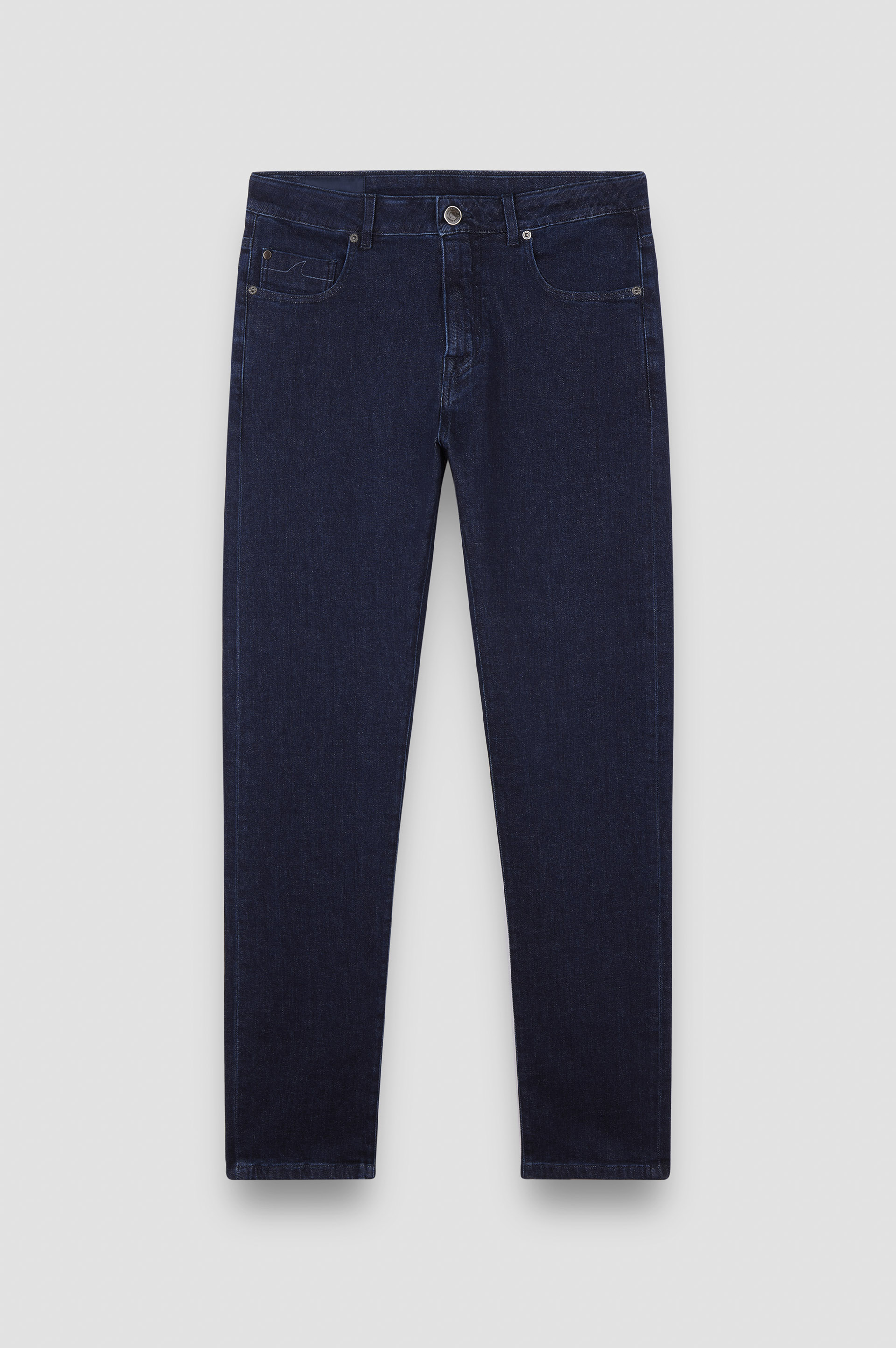 Jeans en denim de coton et cachemire image number 1 Jeans en denim de coton et cachemire image number 1
