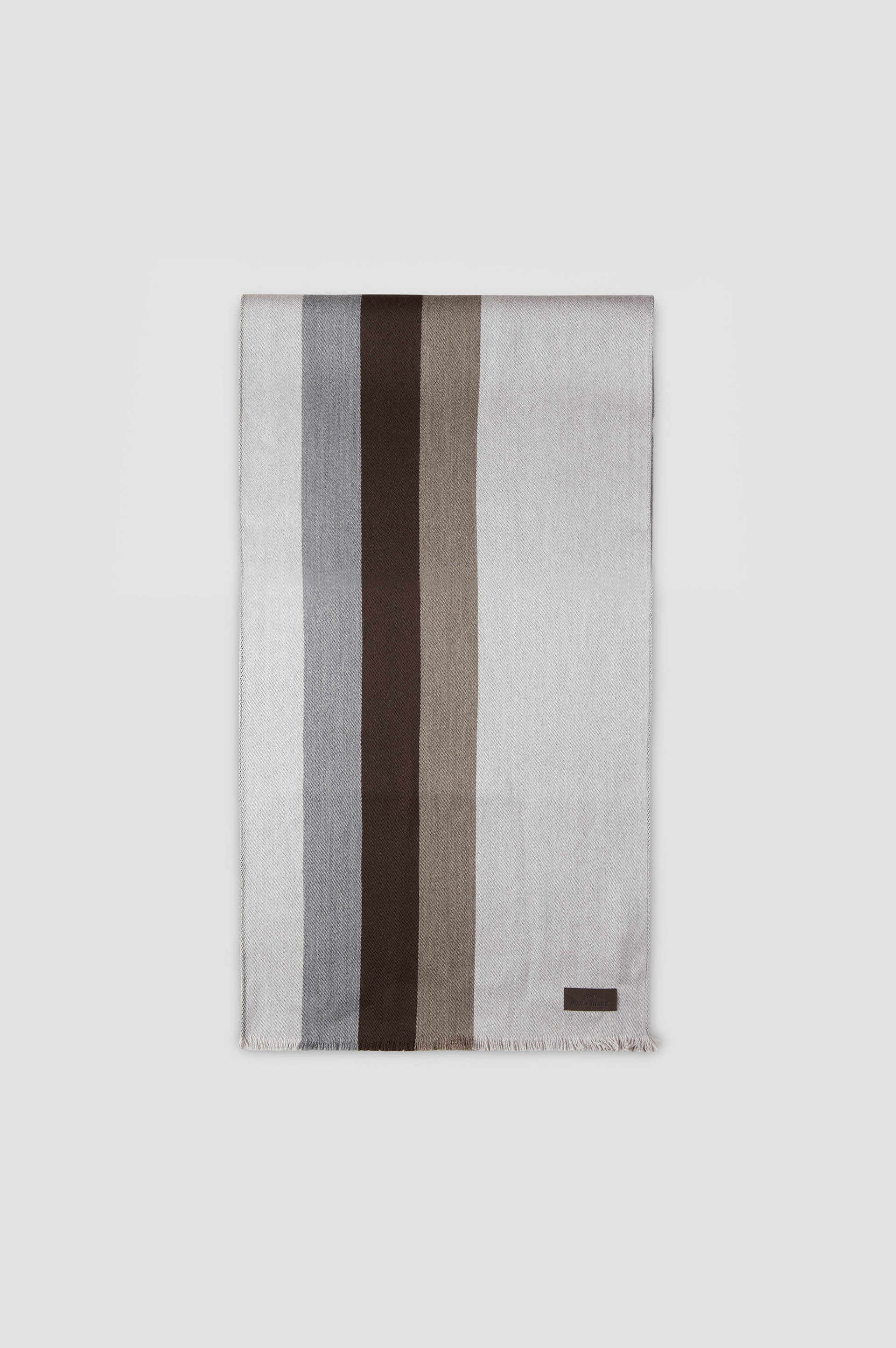 Alcantara® badge wool striped scarf image number 0 Alcantara® badge wool striped scarf image number 0
