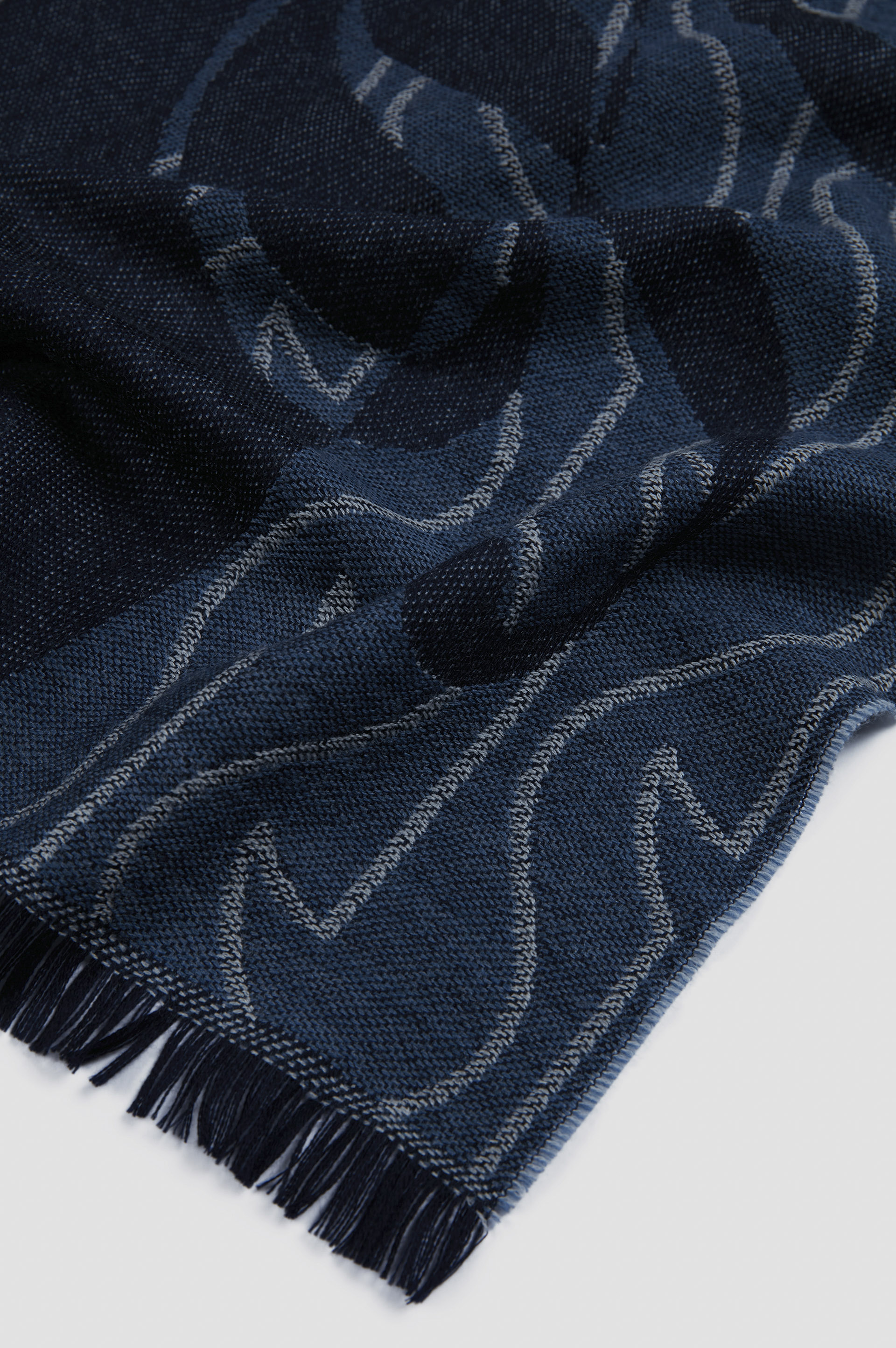 Monogram wool scarf image number 1 Monogram wool scarf image number 1