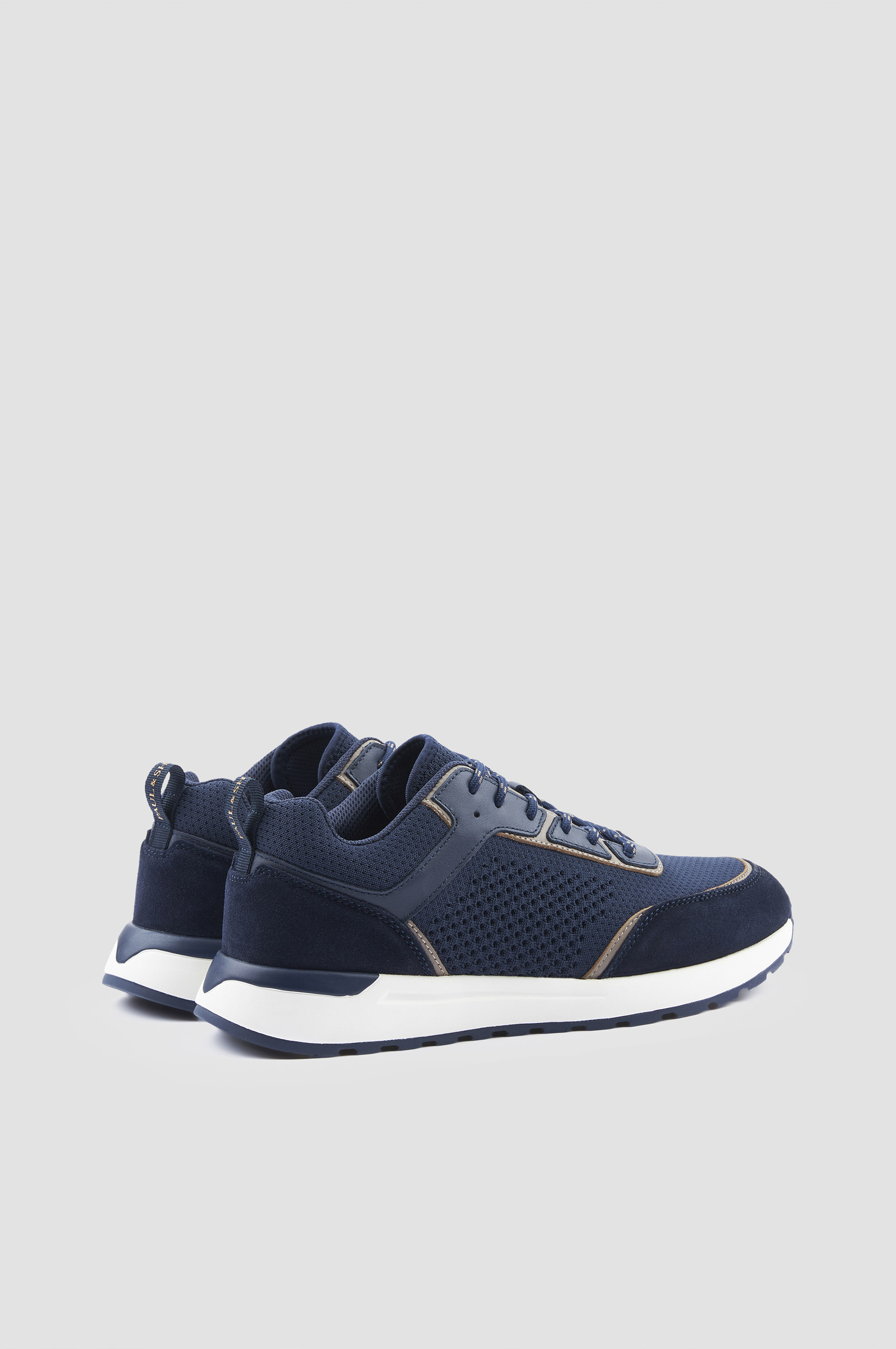Knit and leather sneakers image number 2 Knit and leather sneakers image number 2