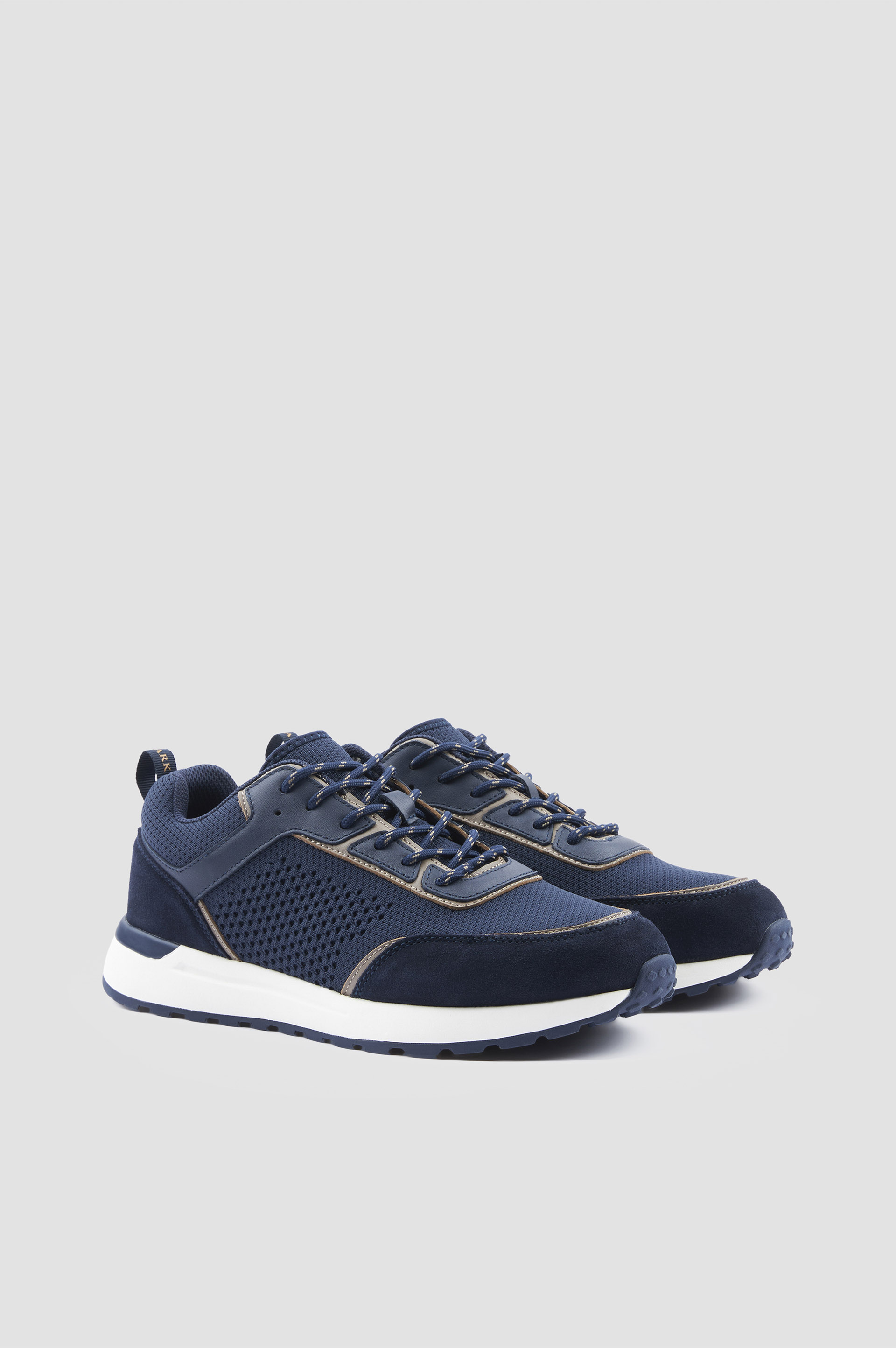 Knit and leather sneakers image number 3 Knit and leather sneakers image number 3