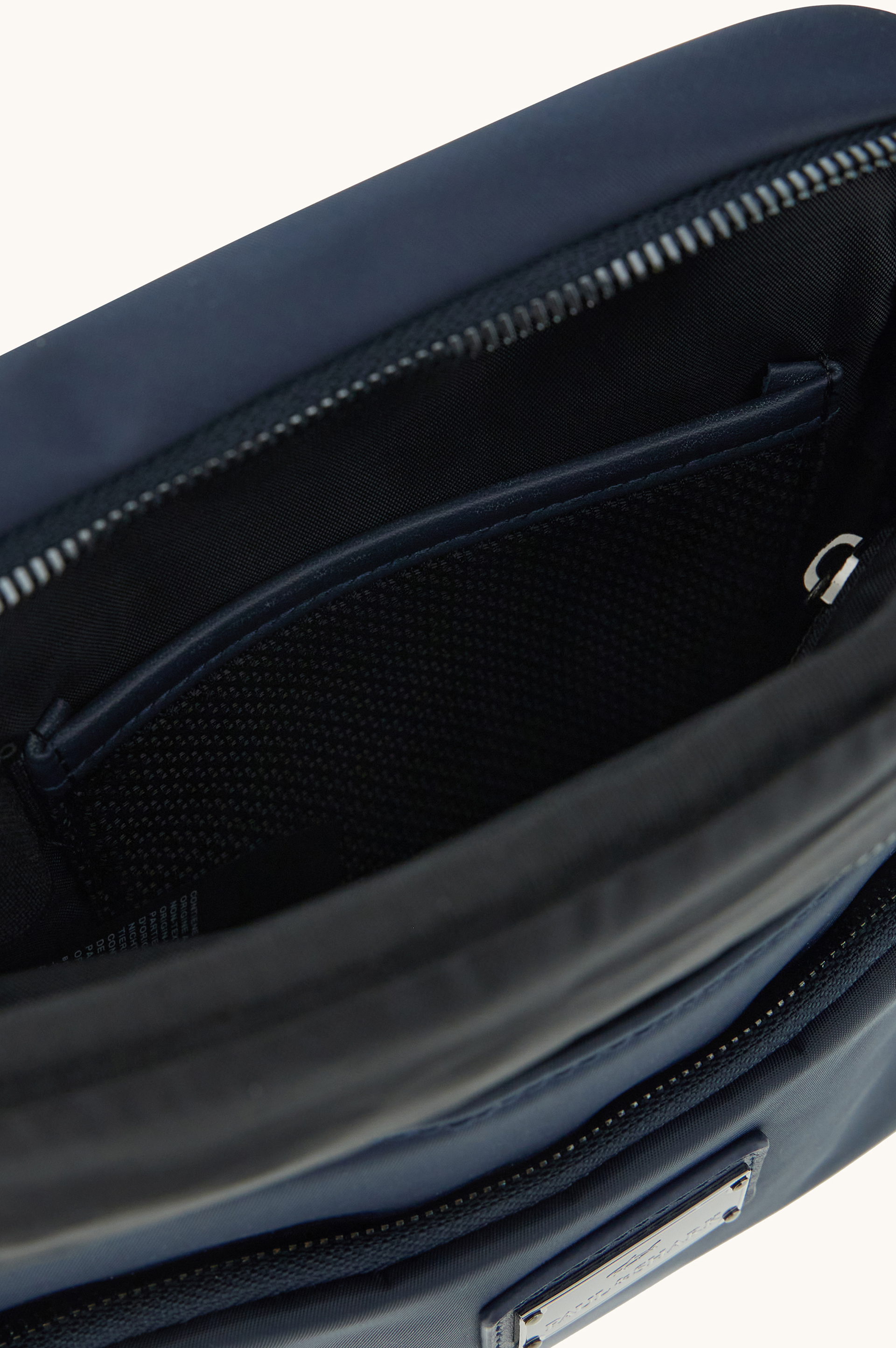 Leather-Trimmed nylon messenger bag image number 5