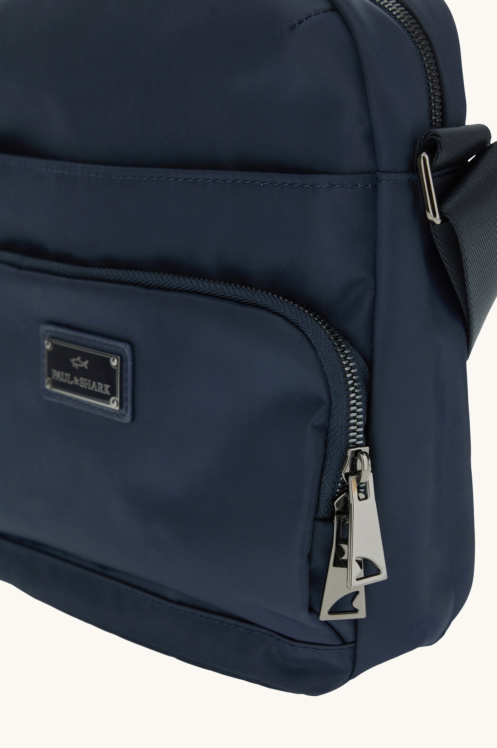 Leather-Trimmed nylon messenger bag image number 6