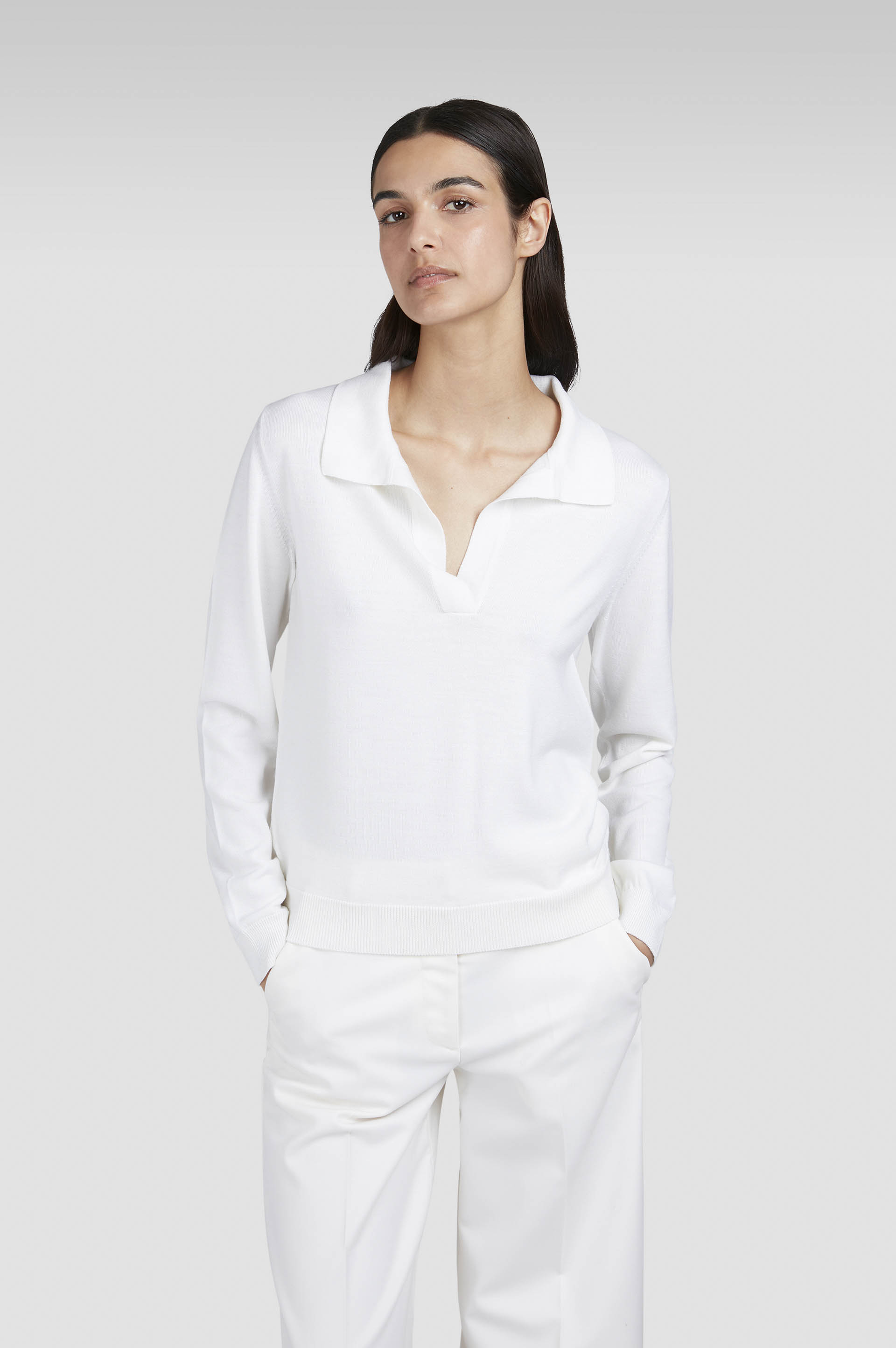 Wool and cashmere polo Shirt image number 0 Wool and cashmere polo Shirt image number 0