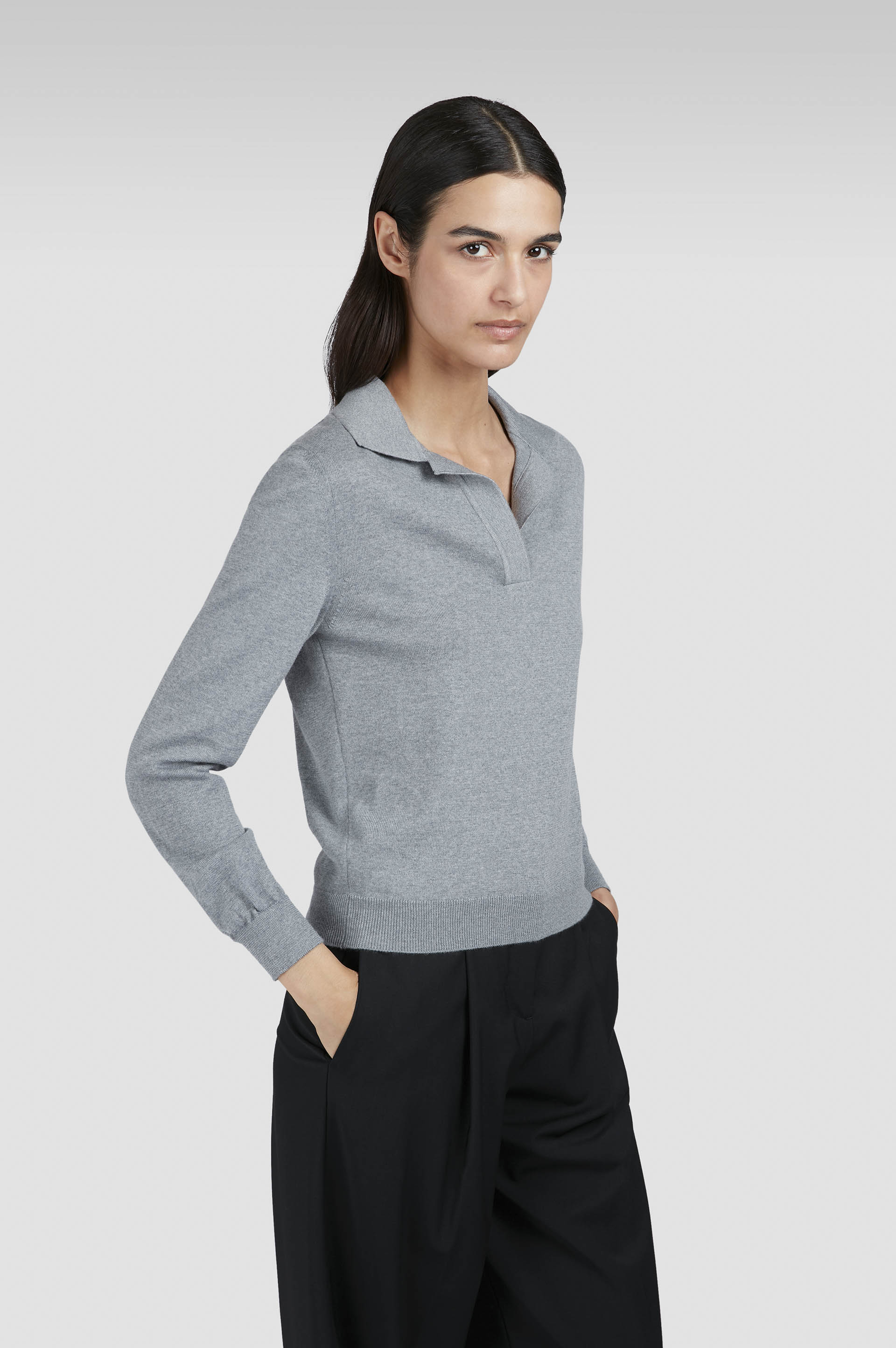 Wool and cashmere polo Shirt image number 0 Wool and cashmere polo Shirt image number 0