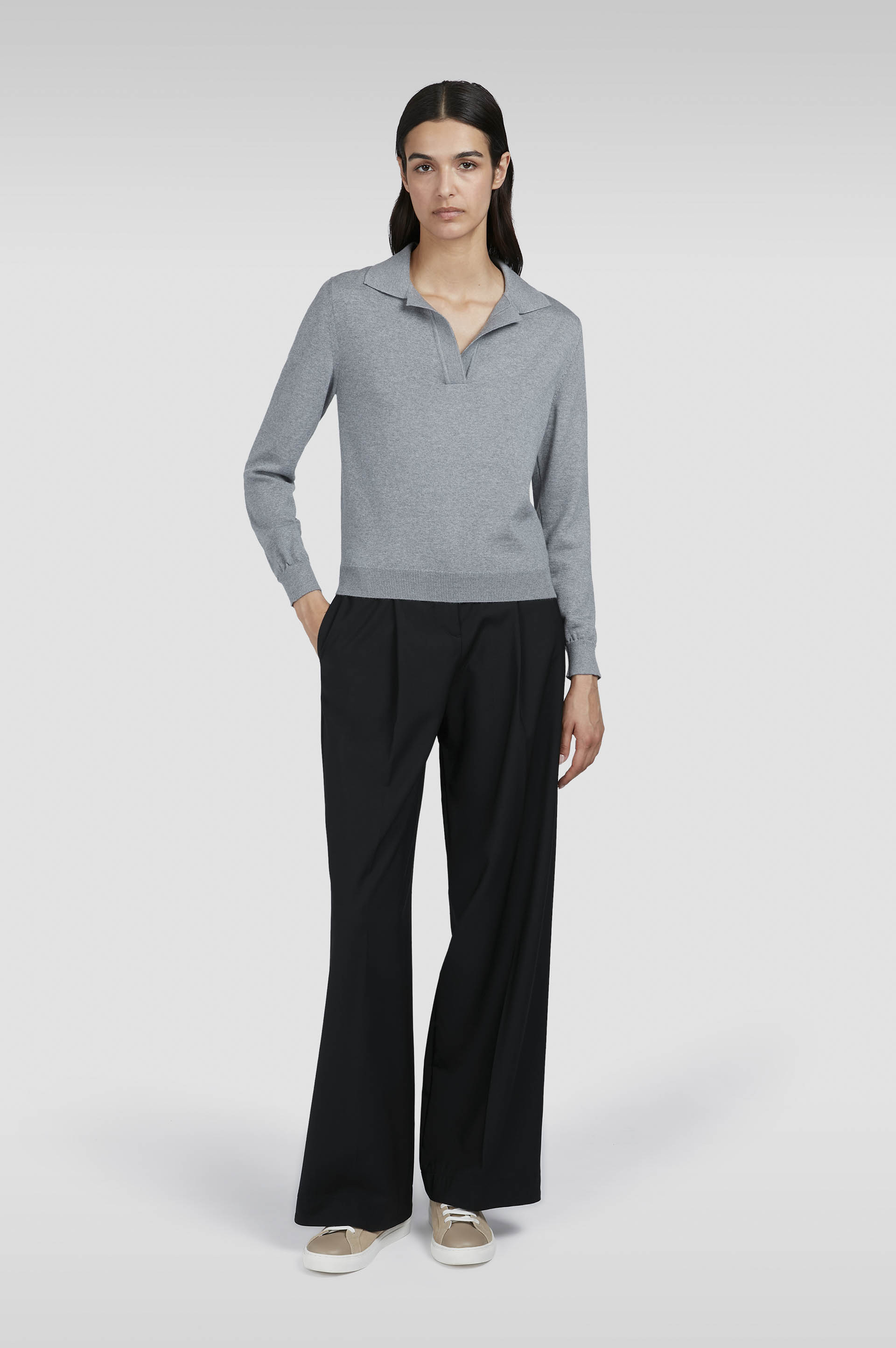 Wool and cashmere polo Shirt image number 2 Wool and cashmere polo Shirt image number 2