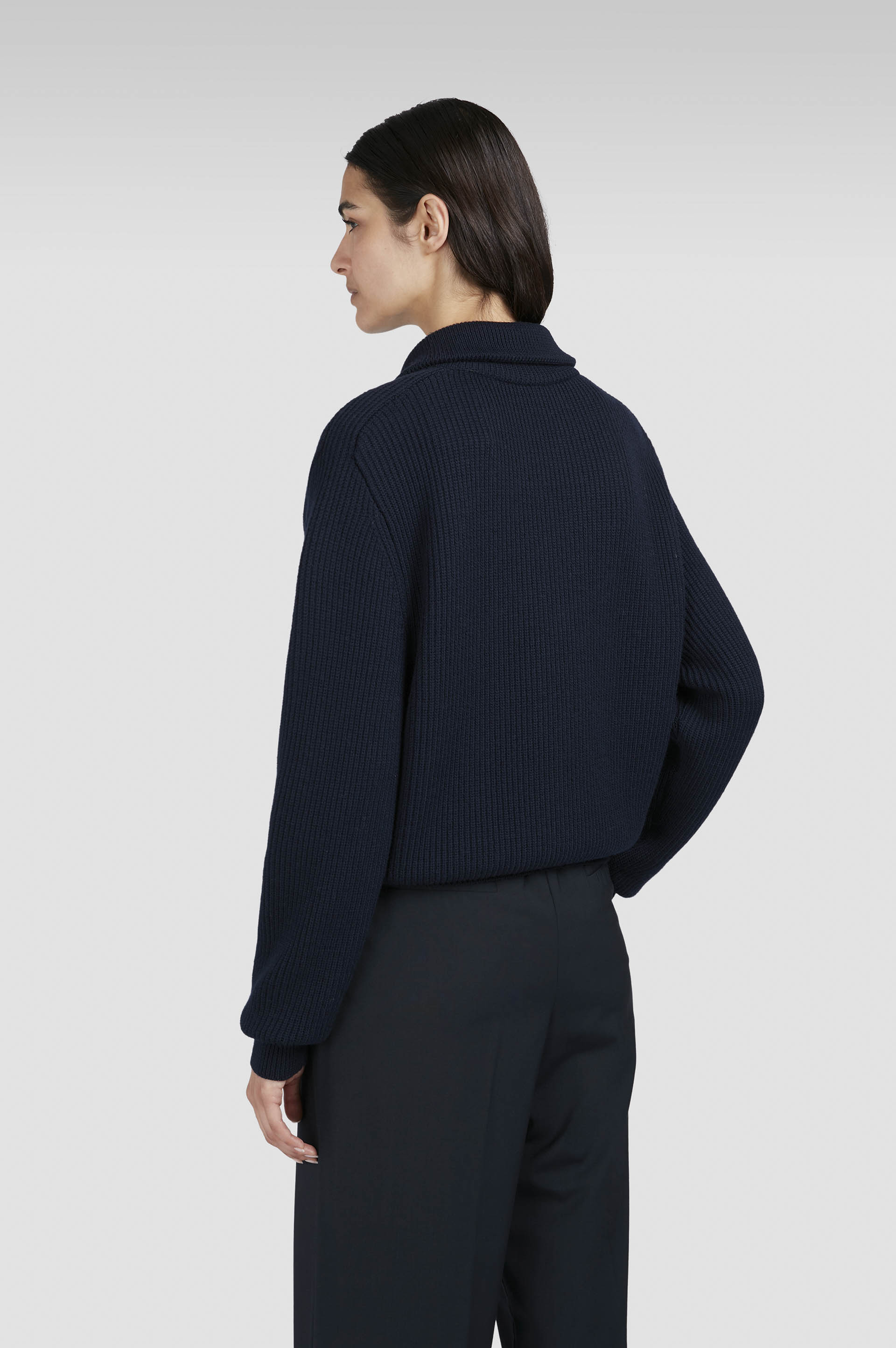 Pull à demi-zip en laine Merino Extrafine image number 3