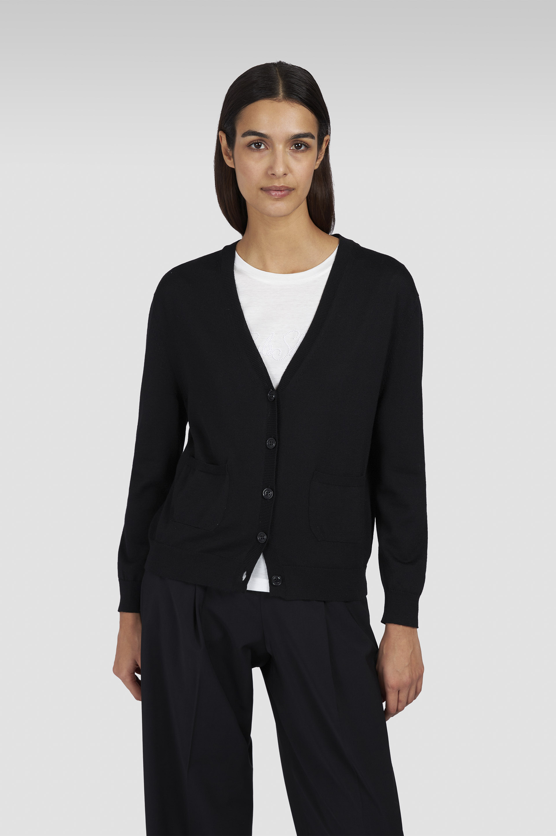 Cardigan en laine et cachemire image number 0 Cardigan en laine et cachemire image number 0