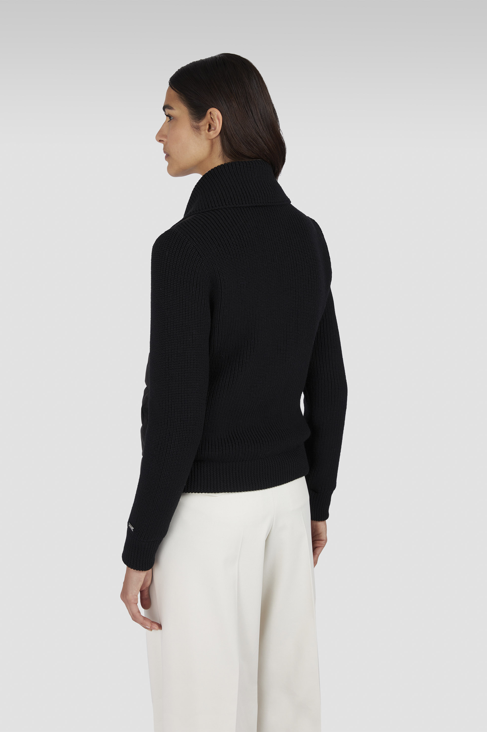 Hybrid zip-up blouson in wool and Typhoon® Platinum image number 3 Hybrid zip-up blouson in wool and Typhoon® Platinum image number 3