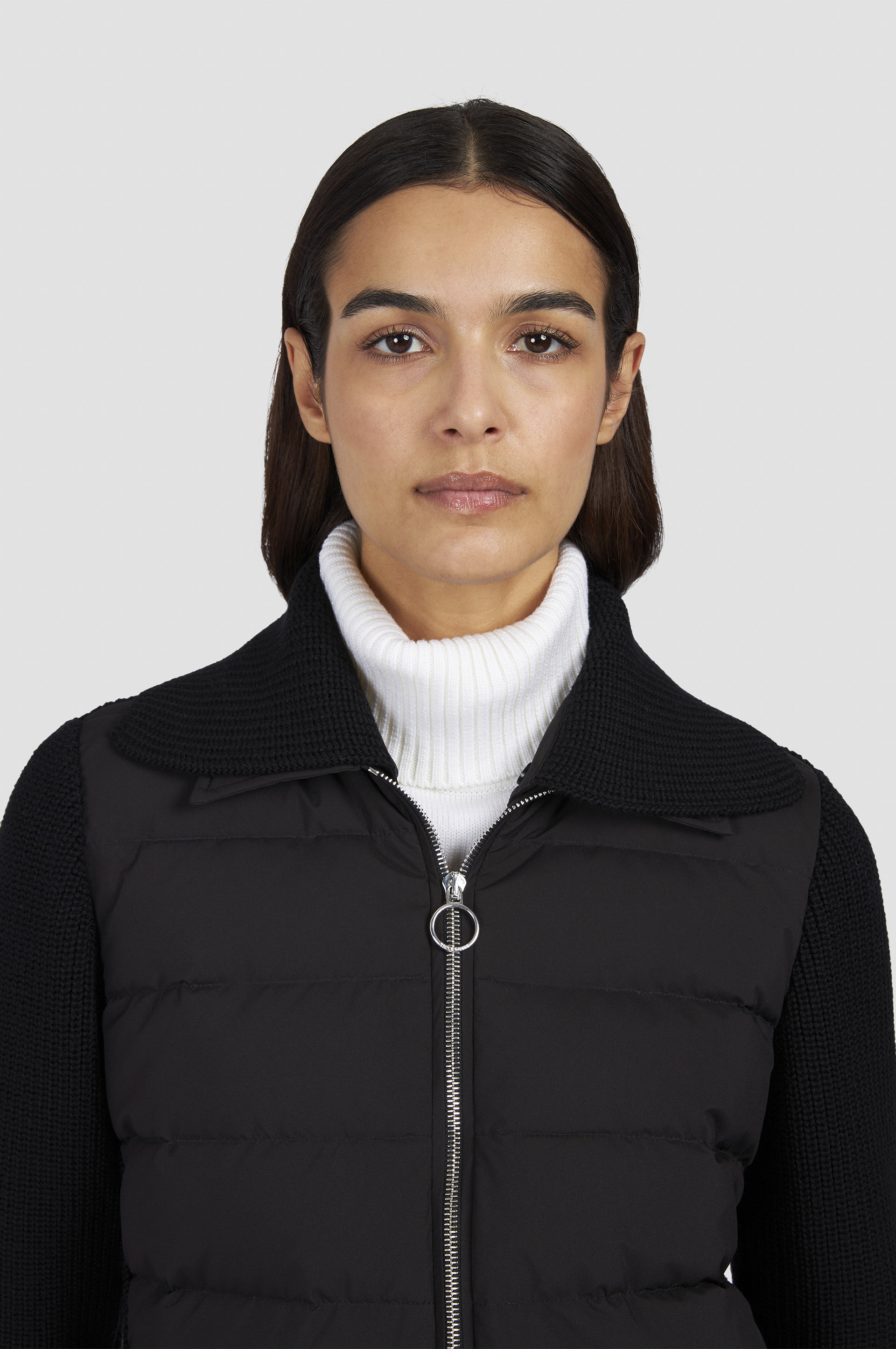 Hybrid zip-up blouson in wool and Typhoon® Platinum image number 4 Hybrid zip-up blouson in wool and Typhoon® Platinum image number 4