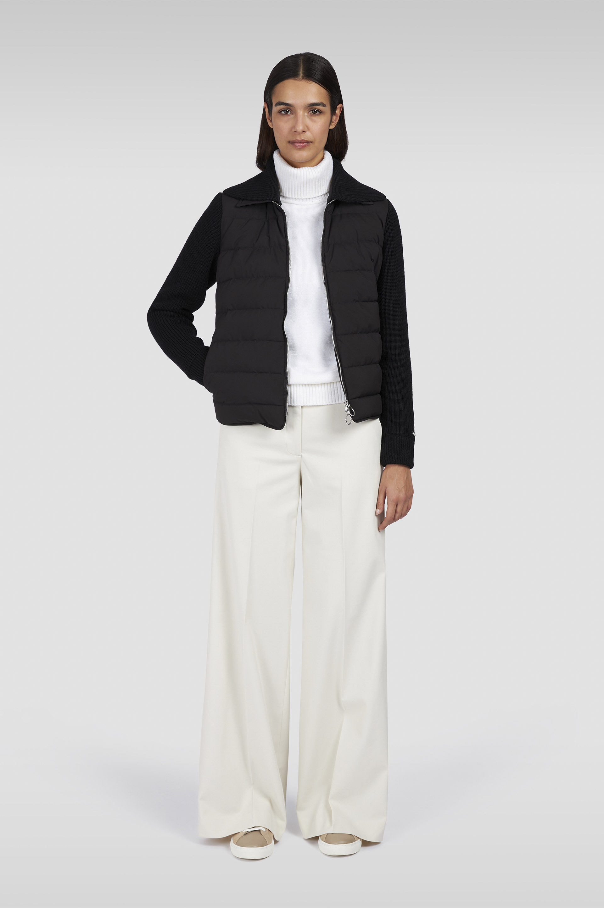 Hybrid zip-up blouson in wool and Typhoon® Platinum image number 2 Hybrid zip-up blouson in wool and Typhoon® Platinum image number 2