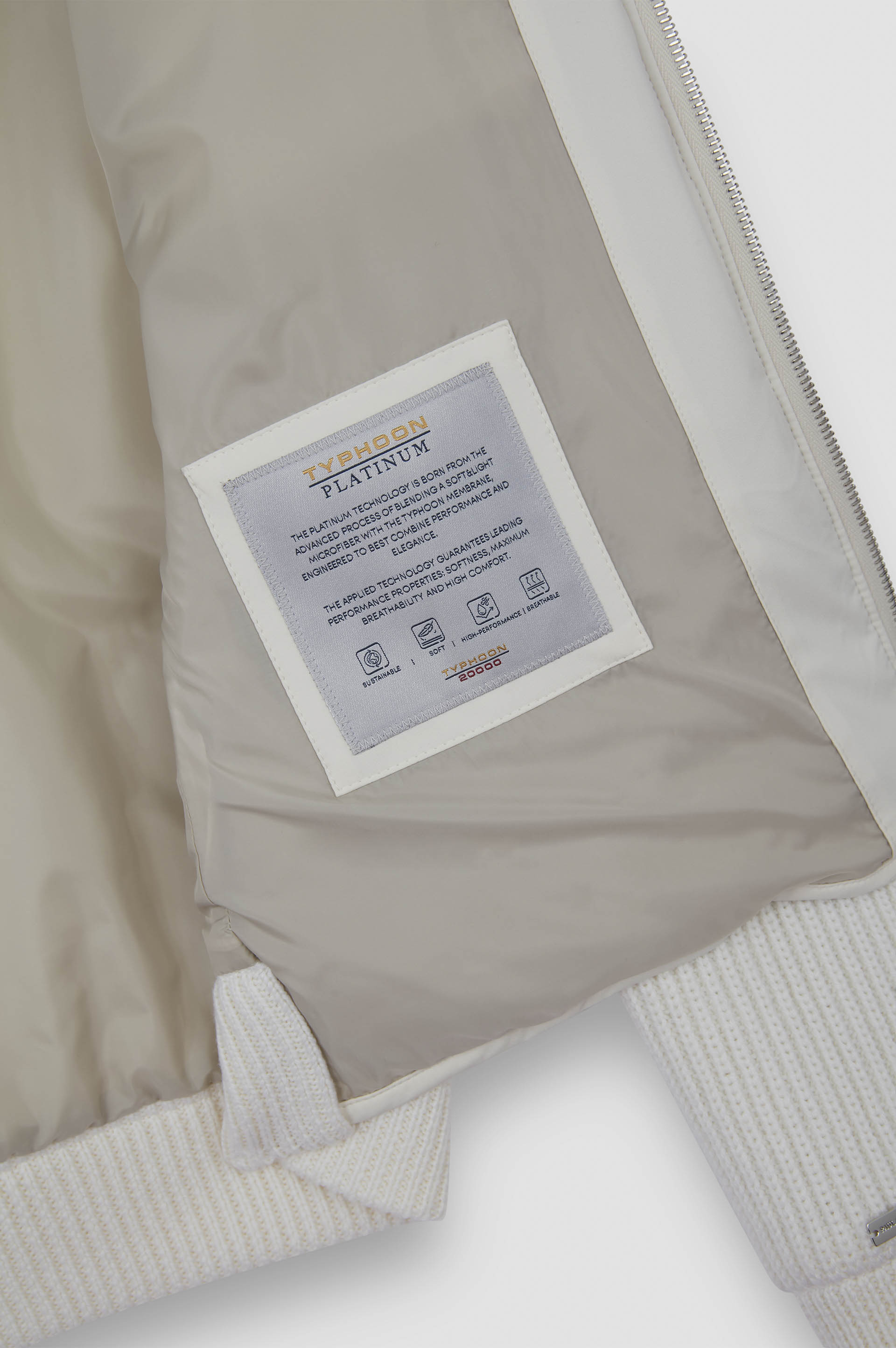 Blouson hybride zippé en laine et Typhoon® Platinum image number 8