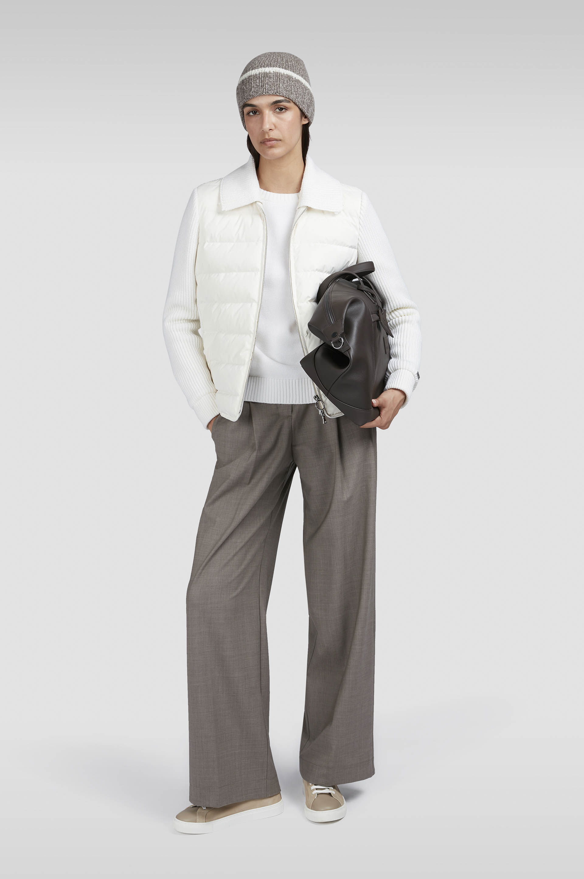 Blouson hybride zippé en laine et Typhoon® Platinum image number 2