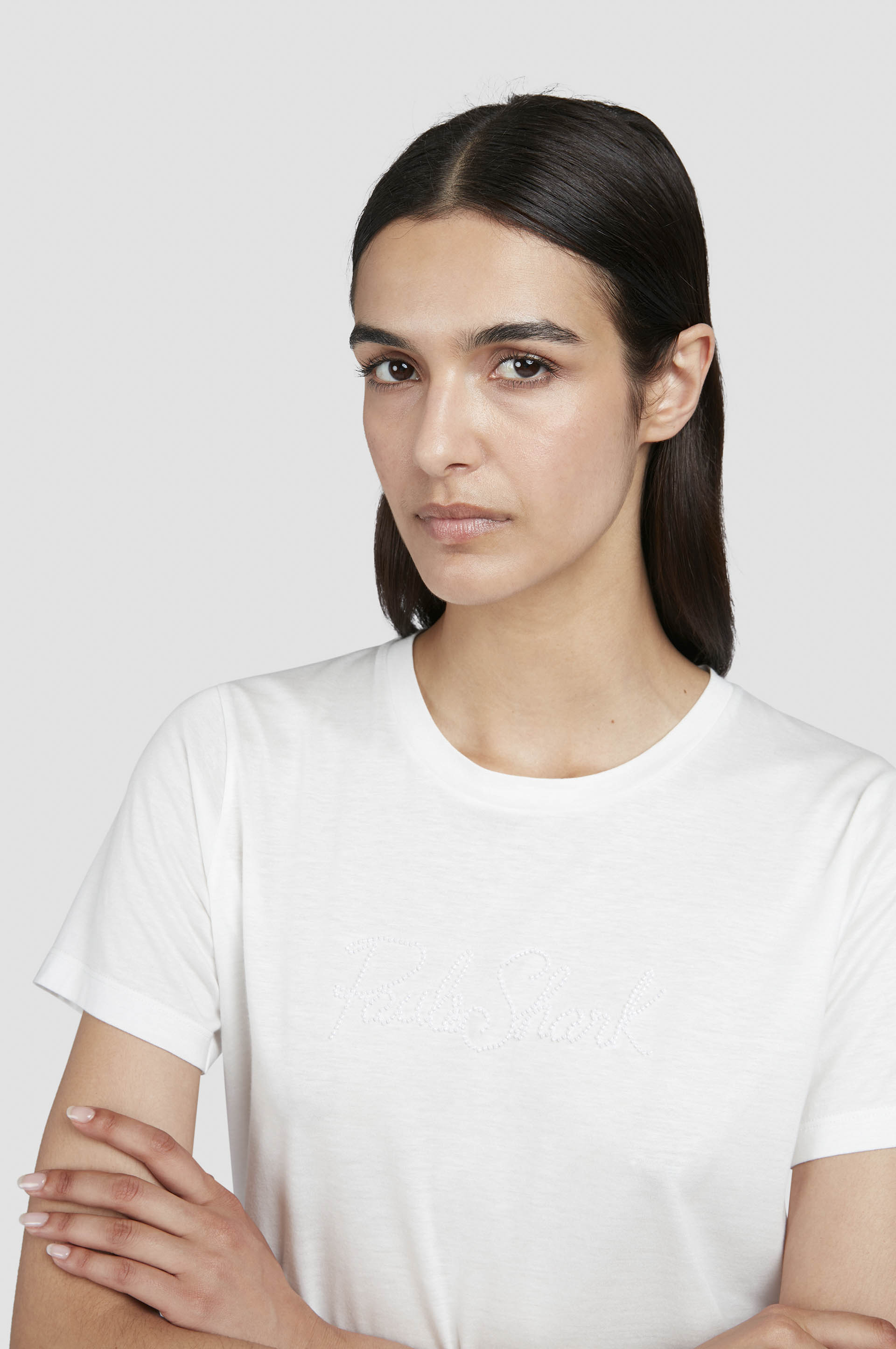 X-Soft cotton jersey t-shirt with logo embroidery image number 4 X-Soft cotton jersey t-shirt with logo embroidery image number 4