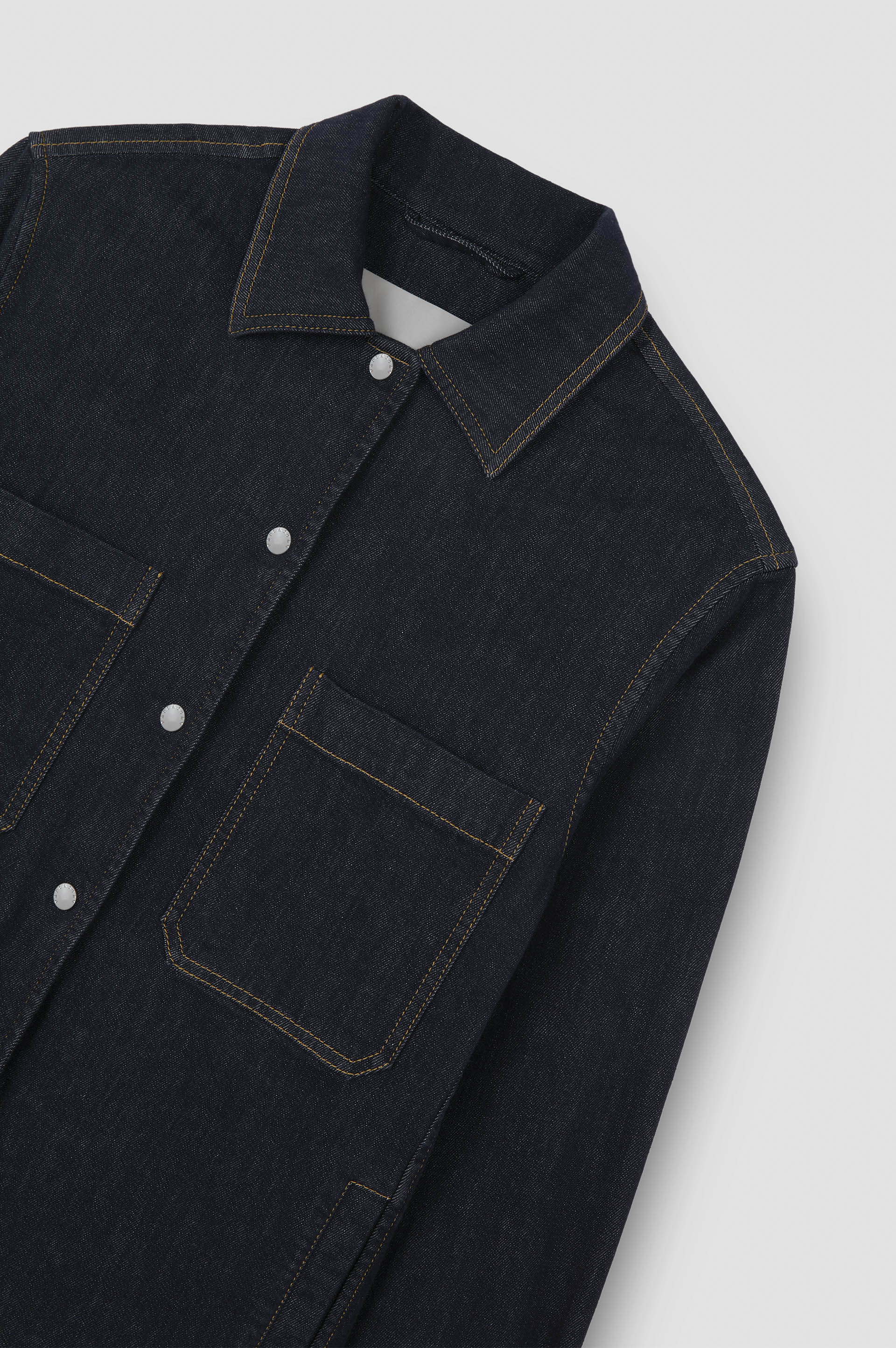Stretch-Overshirt aus Baumwolle im Denim-Look image number 5 Stretch-Overshirt aus Baumwolle im Denim-Look image number 5
