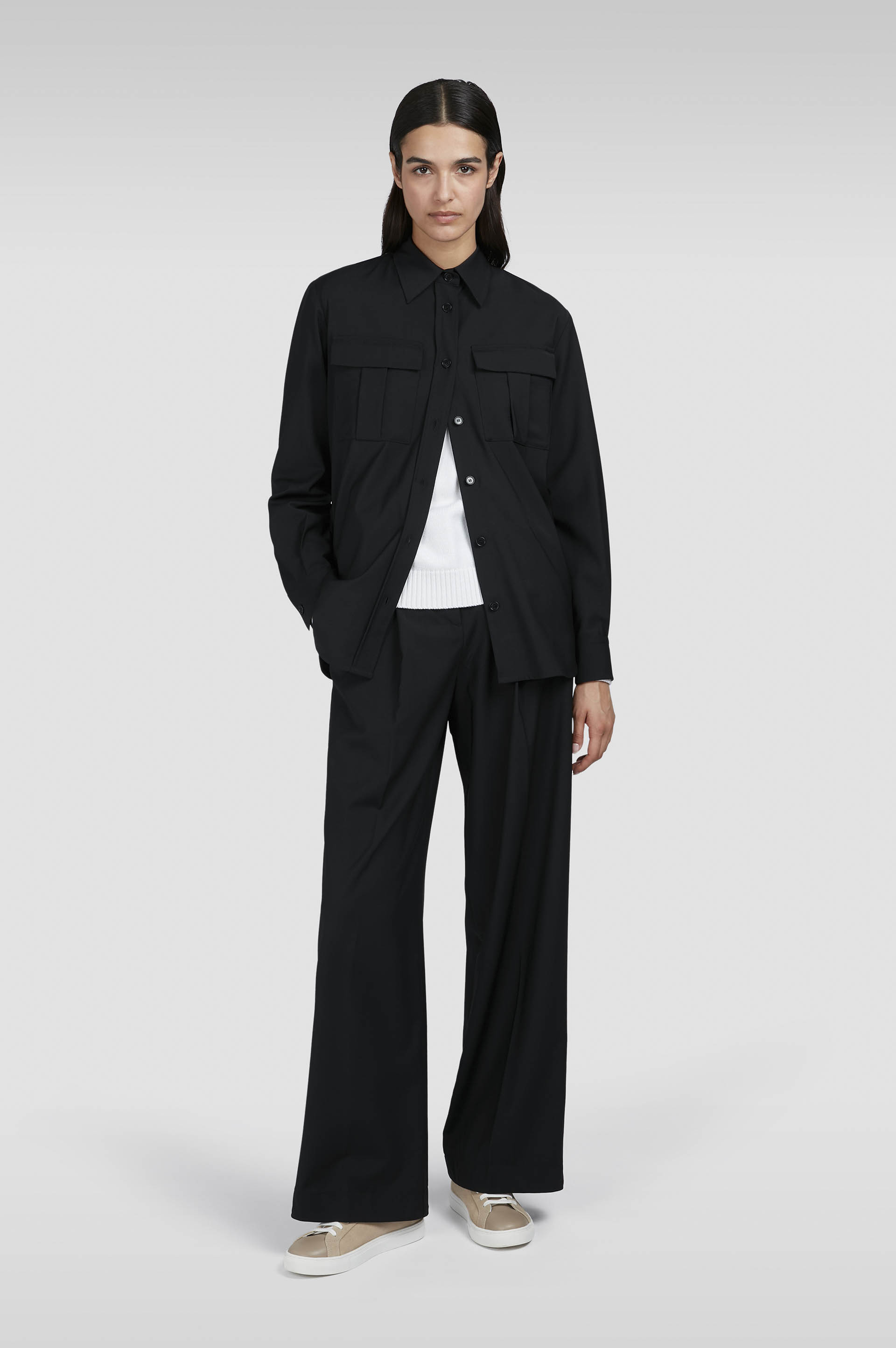 Stretch-Woll-Overshirt image number 2 Stretch-Woll-Overshirt image number 2