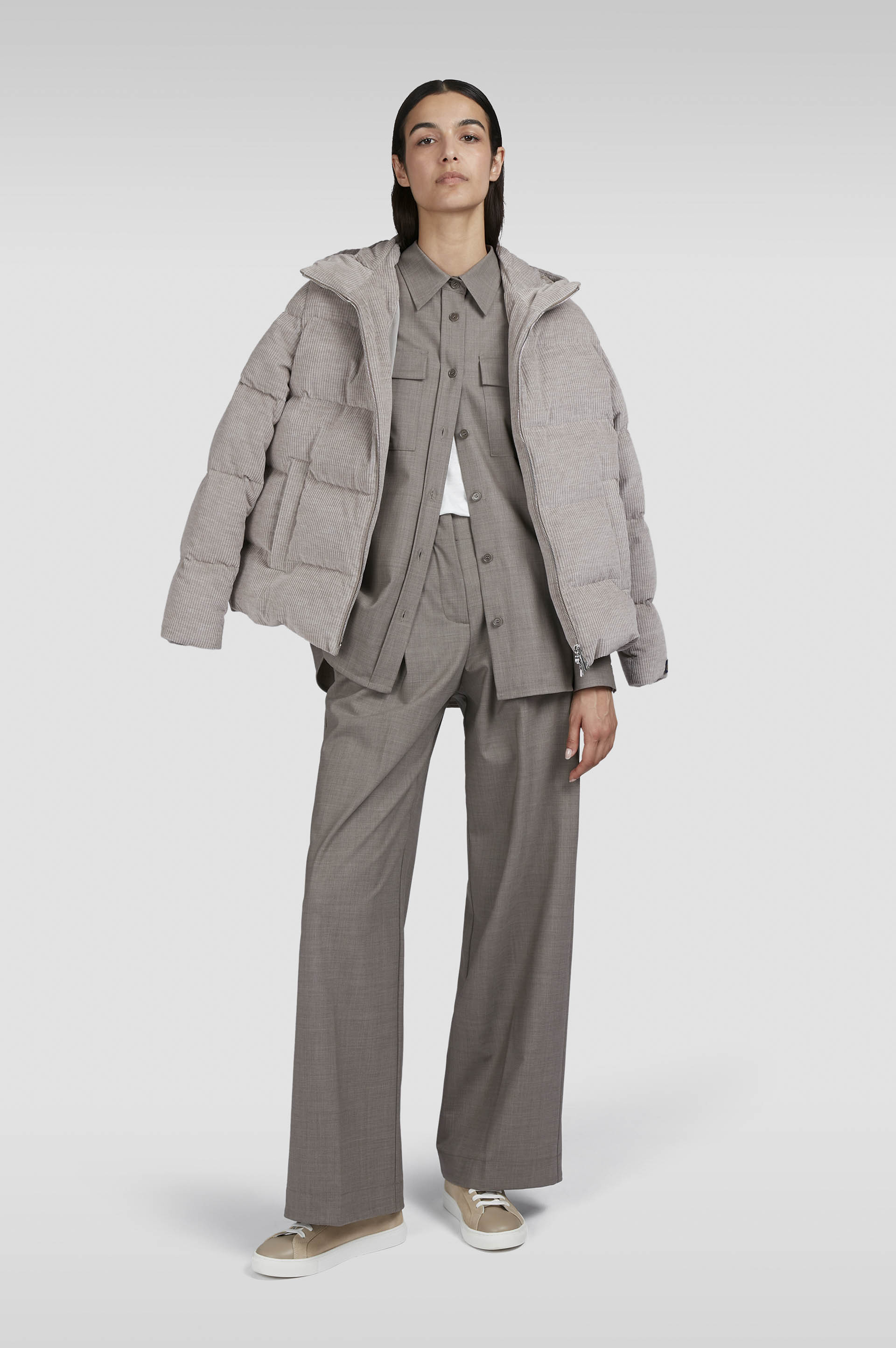 Chemise overshirt en laine stretch image number 2