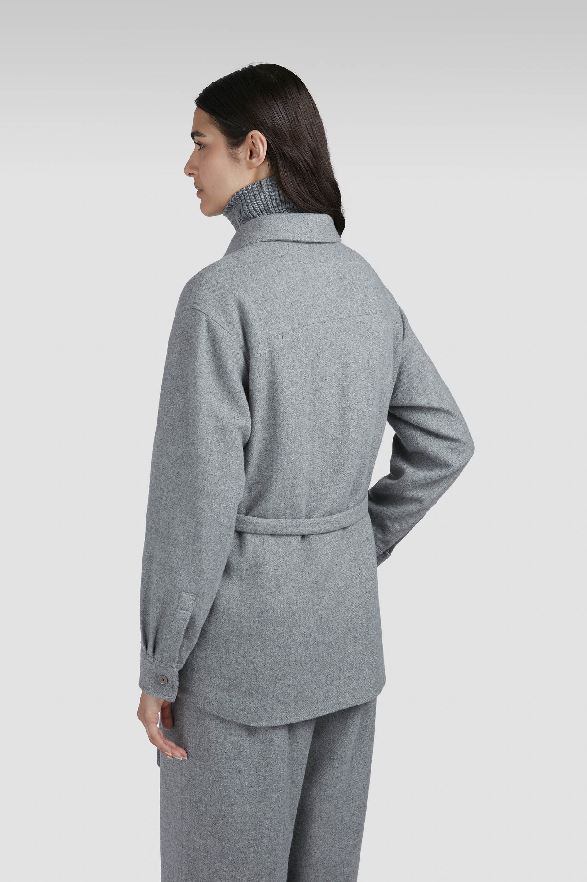 Chemise overshirt en laine et cachemire image number 3