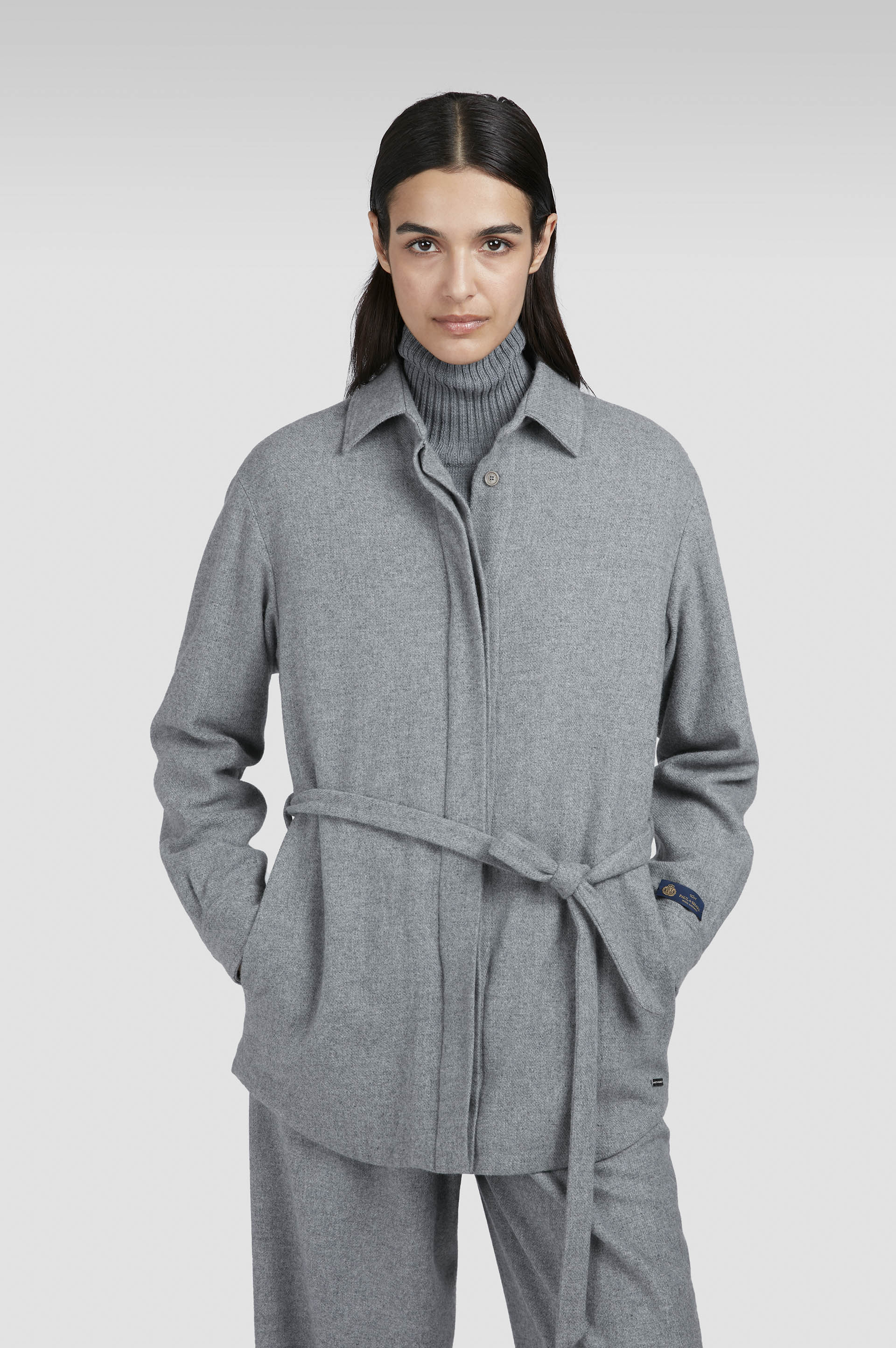 Chemise overshirt en laine et cachemire image number 0