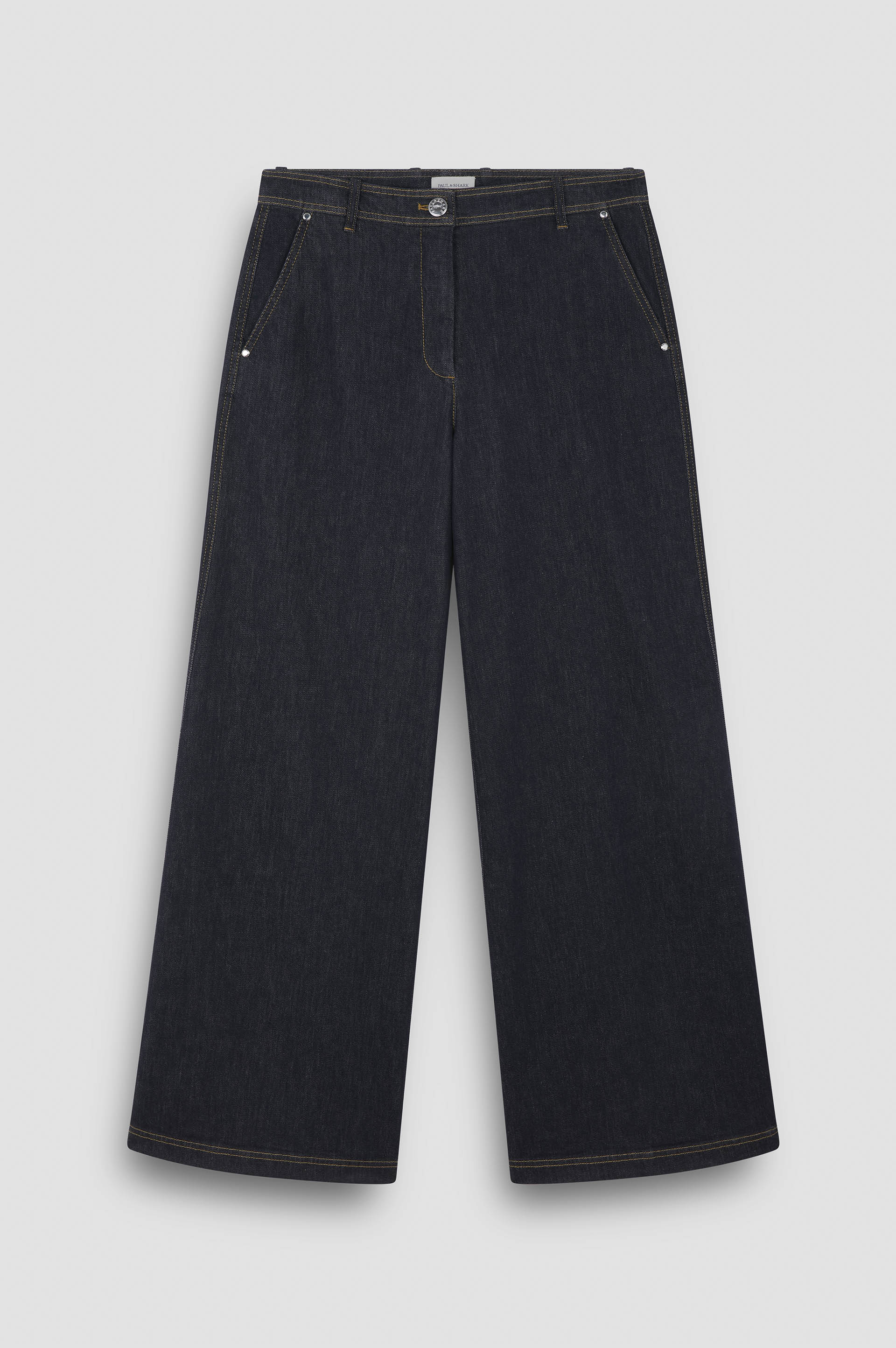 Hose aus Stretch-Baumwolle in Denim-Optik image number 1 Hose aus Stretch-Baumwolle in Denim-Optik image number 1