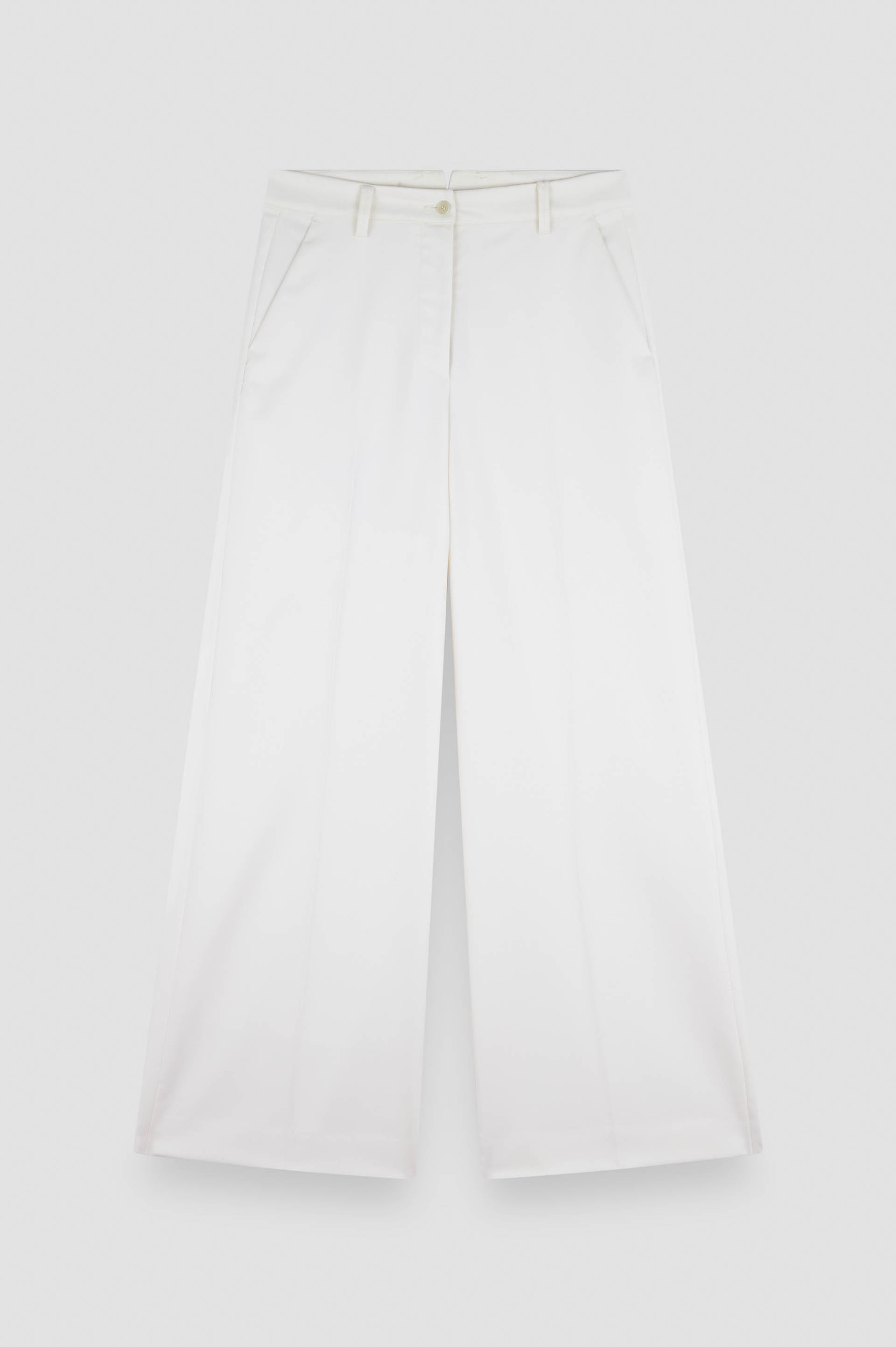 Weit geschnittene Hose aus elastischem Wolltwill image number 1 Weit geschnittene Hose aus elastischem Wolltwill image number 1