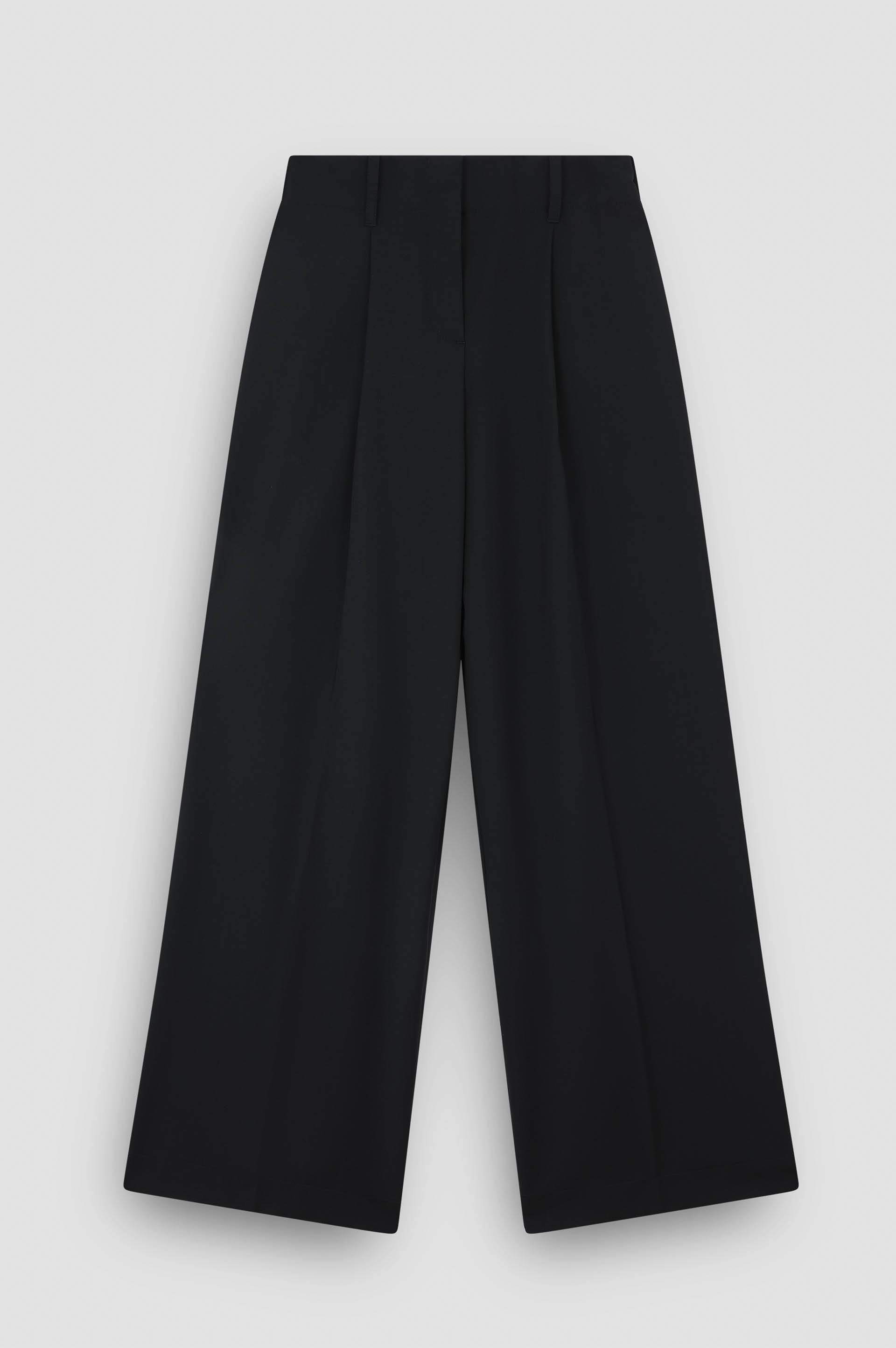 Pantalone wide leg in lana stretch image number 1 Pantalone wide leg in lana stretch image number 1