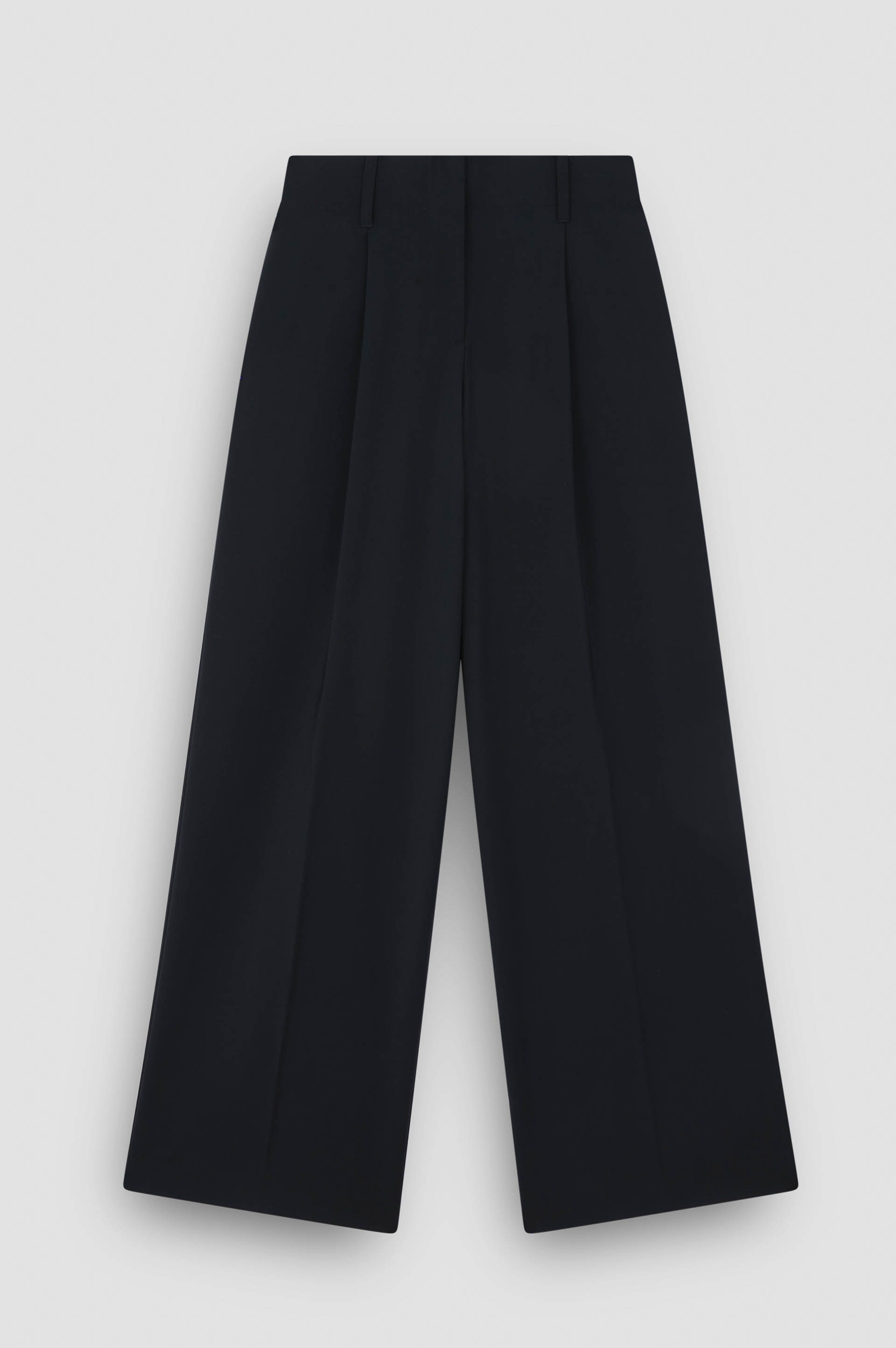 Pantalone wide leg in lana stretch image number 1 Pantalone wide leg in lana stretch image number 1