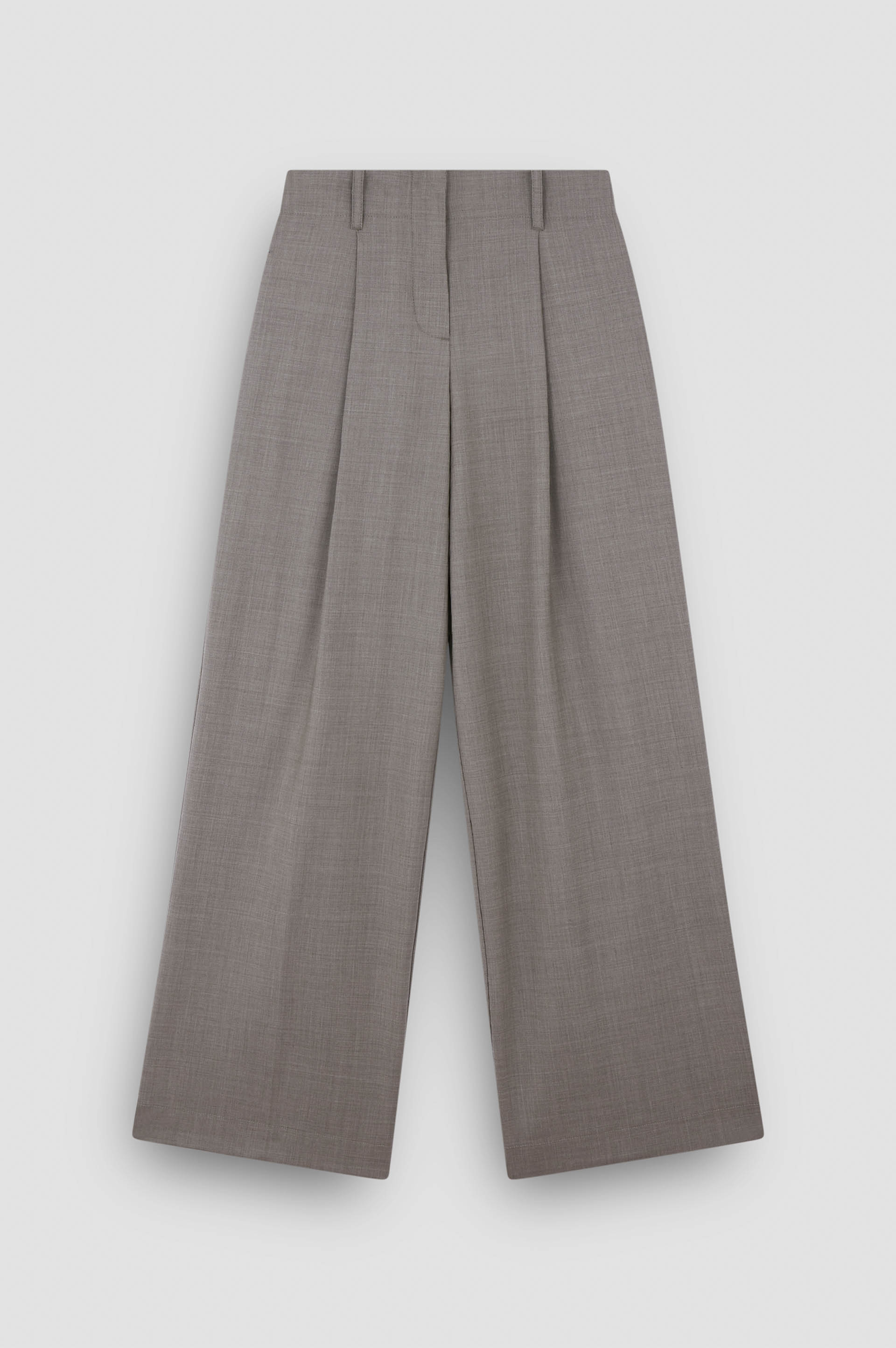Pantalone wide leg in lana stretch image number 1 Pantalone wide leg in lana stretch image number 1