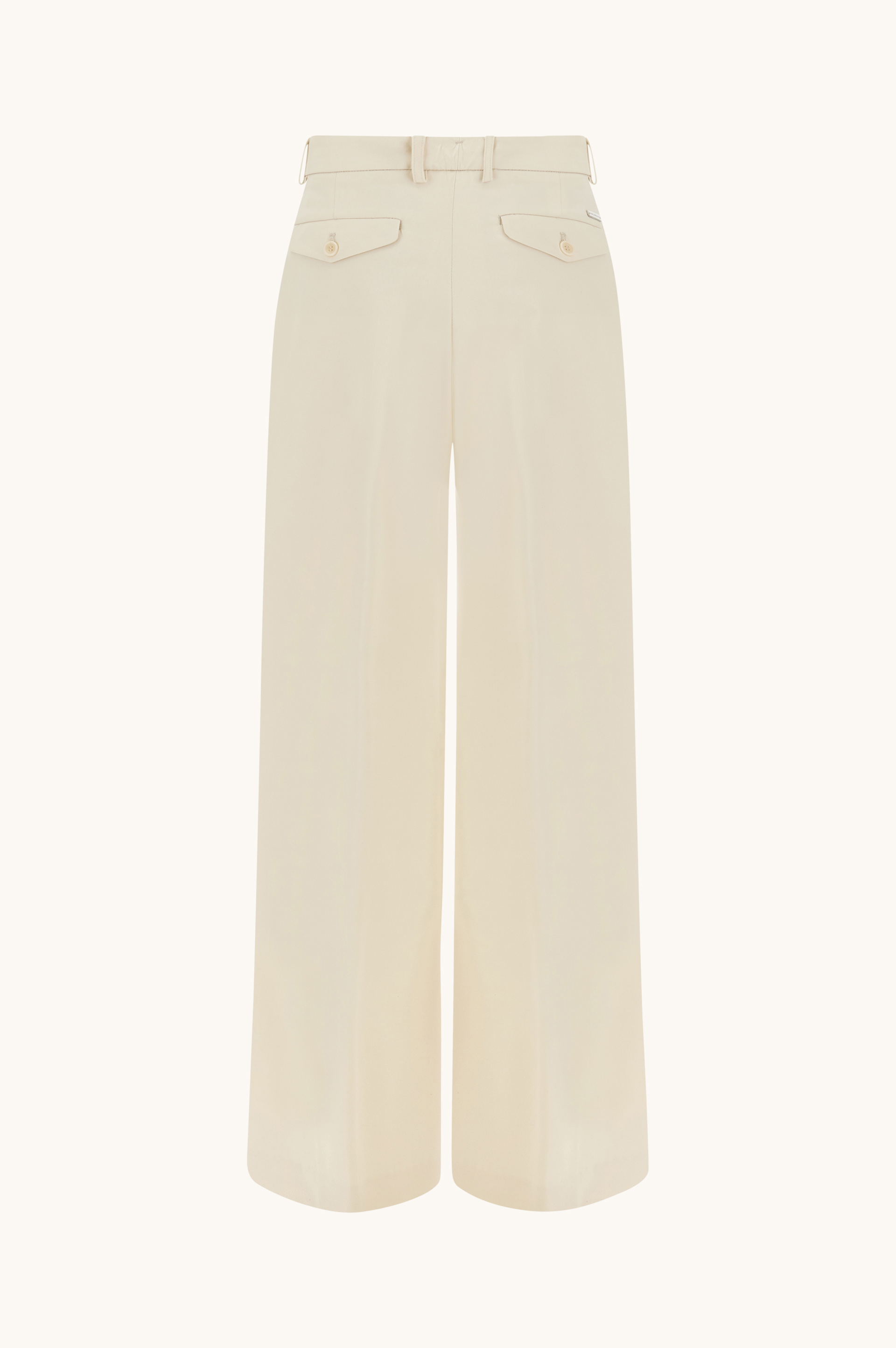 Pantalon palazzo en coton stretch image number 6