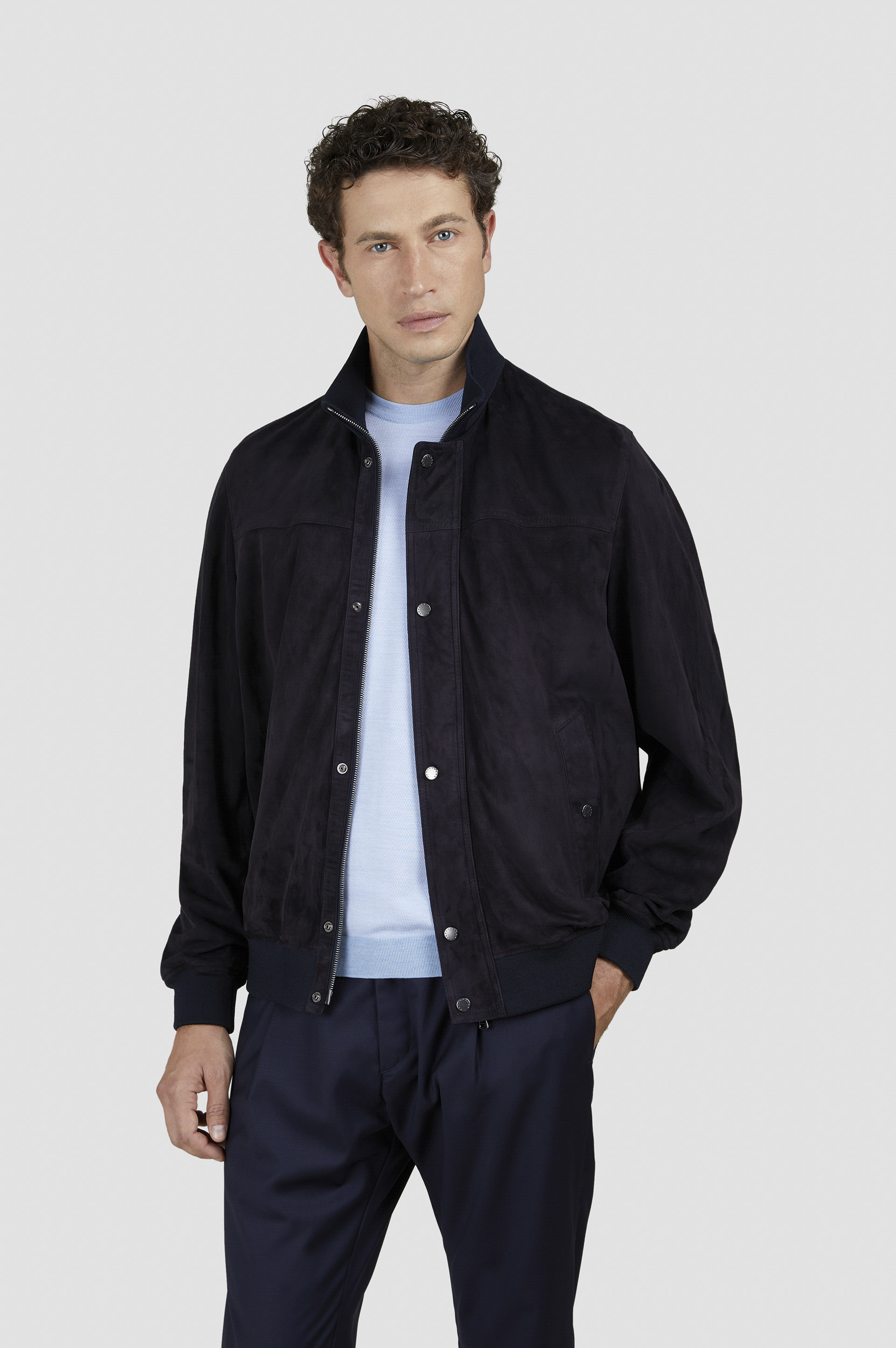 Aqualeather suede Bomber image number 0 Aqualeather suede Bomber image number 0