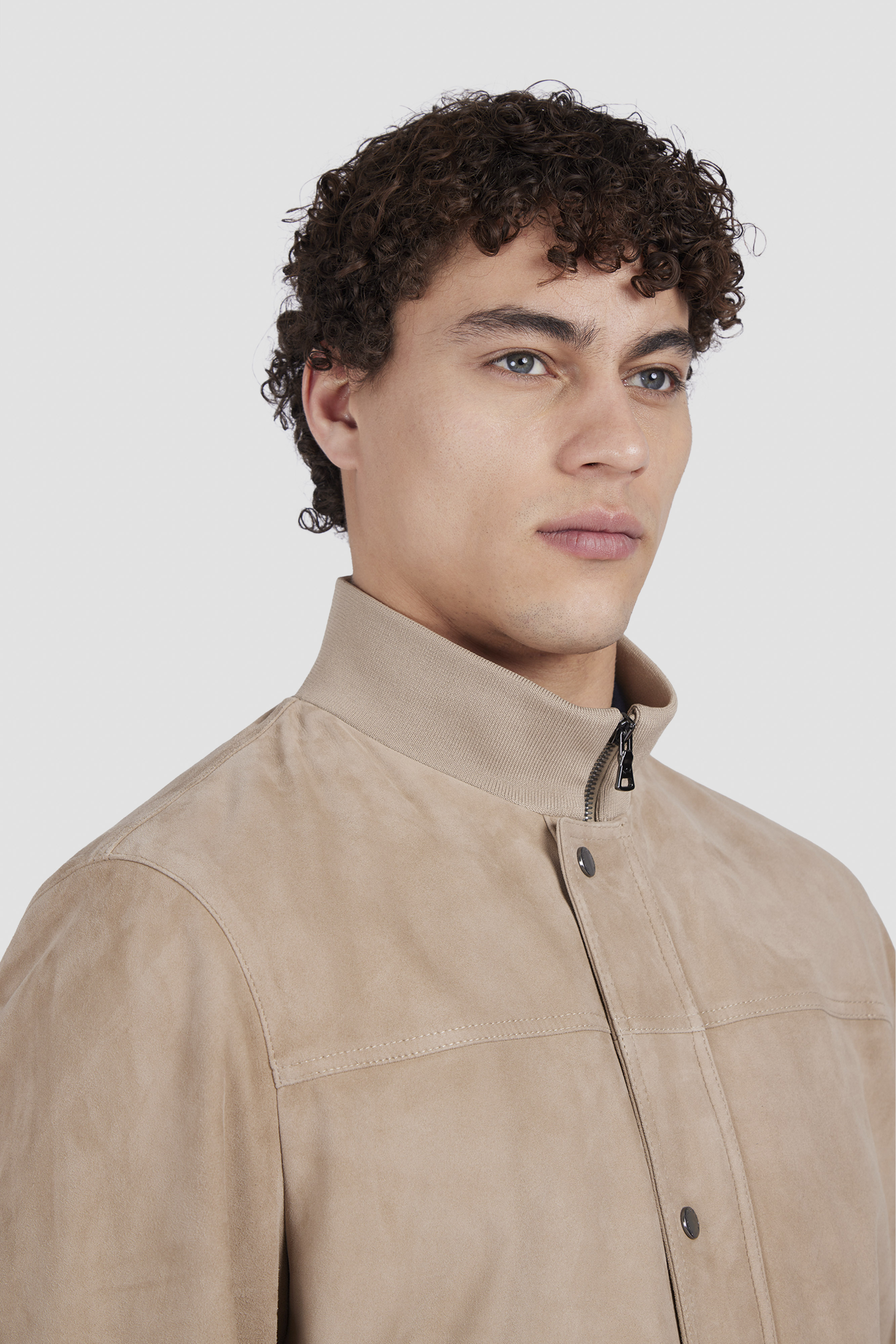 Bomber en daim Aqualeather image number 4 Bomber en daim Aqualeather image number 4