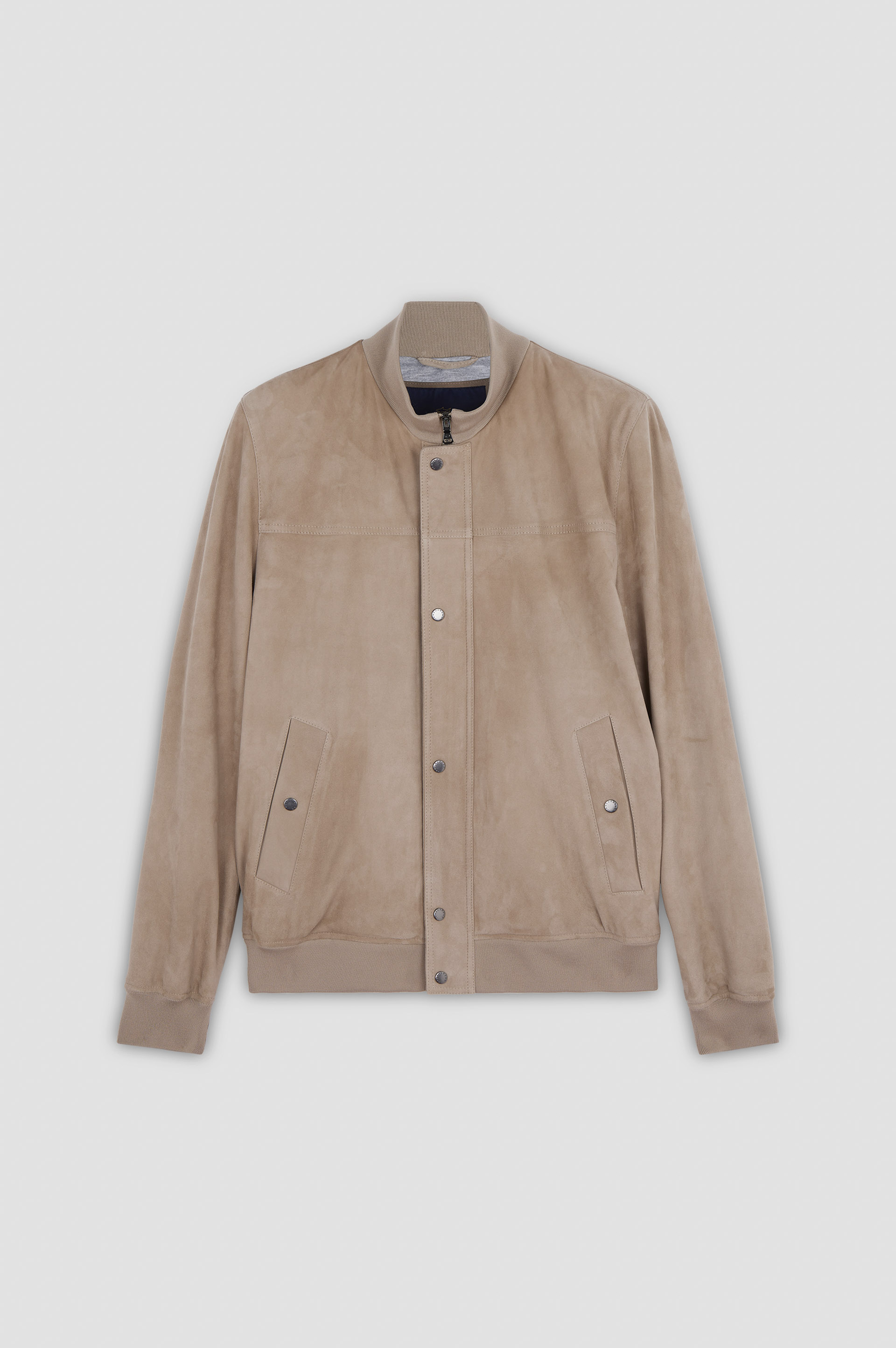 Bomber en daim Aqualeather image number 1 Bomber en daim Aqualeather image number 1