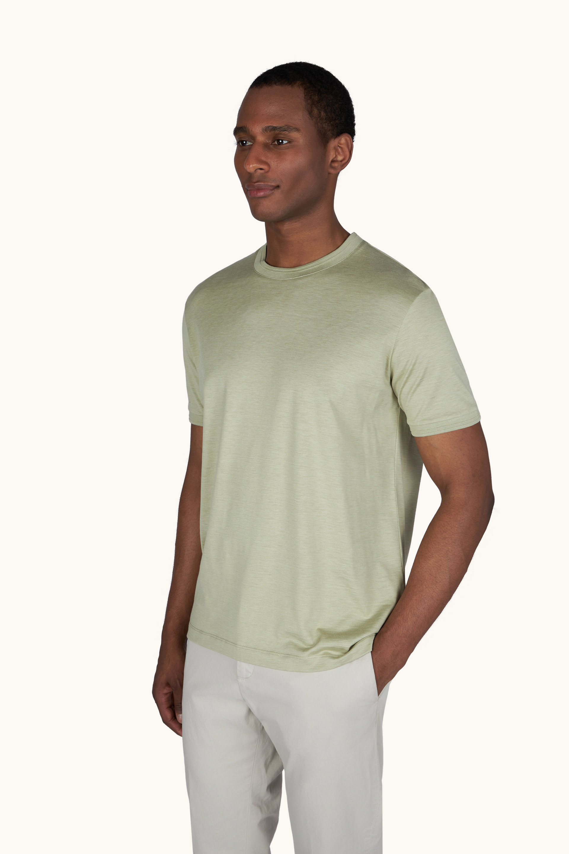 T-Shirt in cotone e seta image number 0