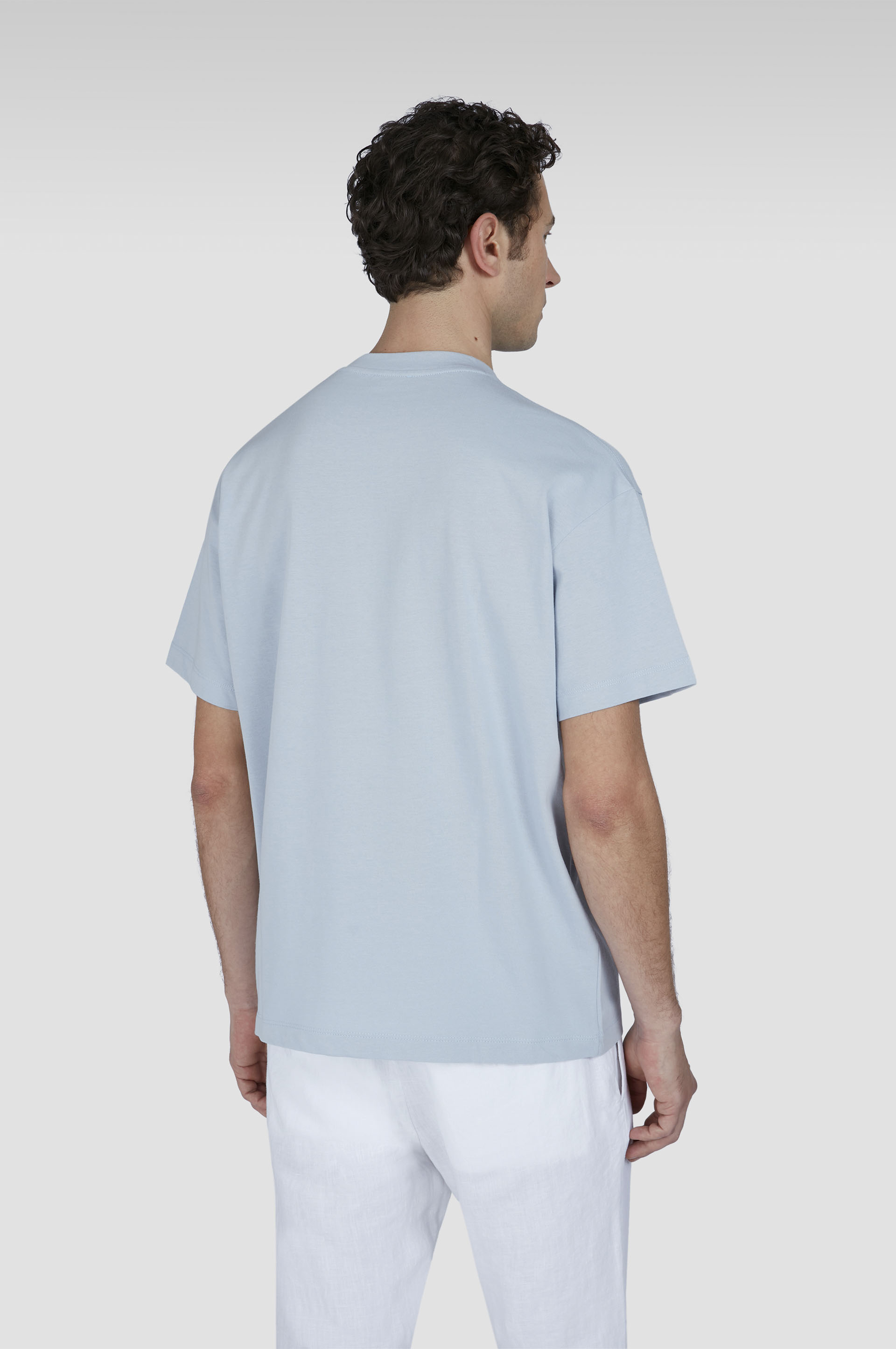 Aqua Touch cotton T-shirt with Shark embroidery image number 3