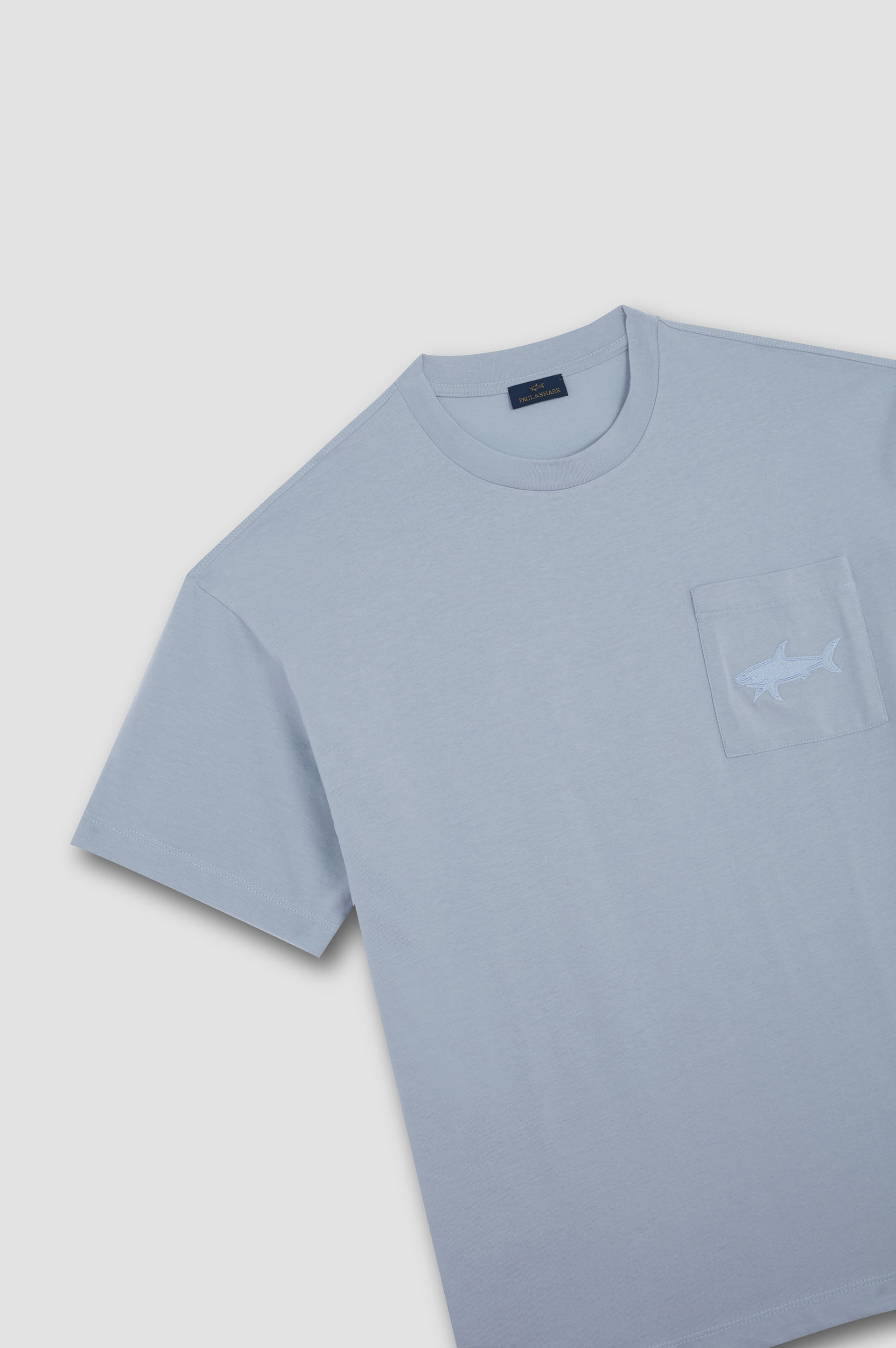 Aqua Touch cotton T-shirt with Shark embroidery image number 5