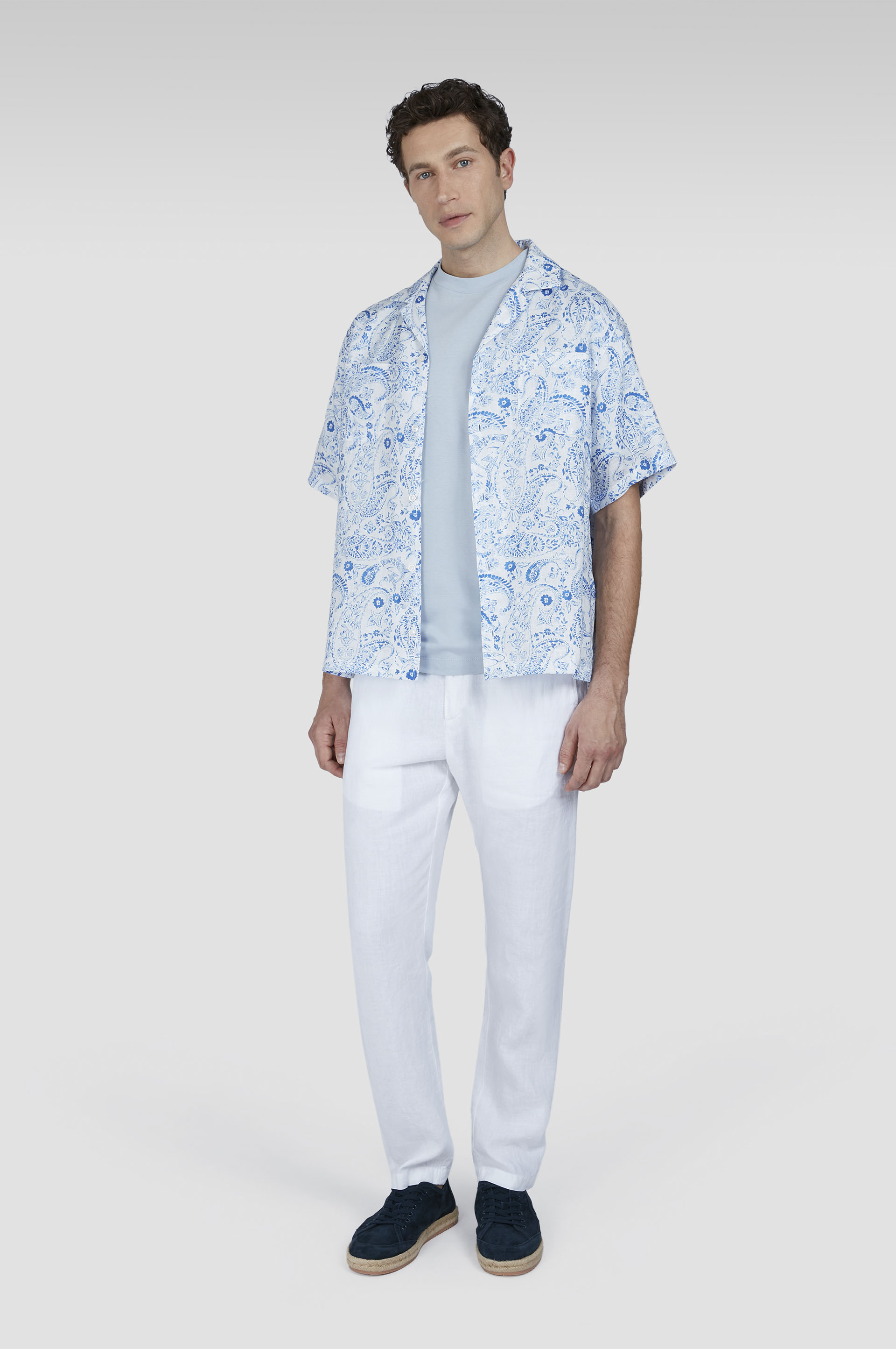 Aqua Touch cotton T-shirt with Shark embroidery image number 2