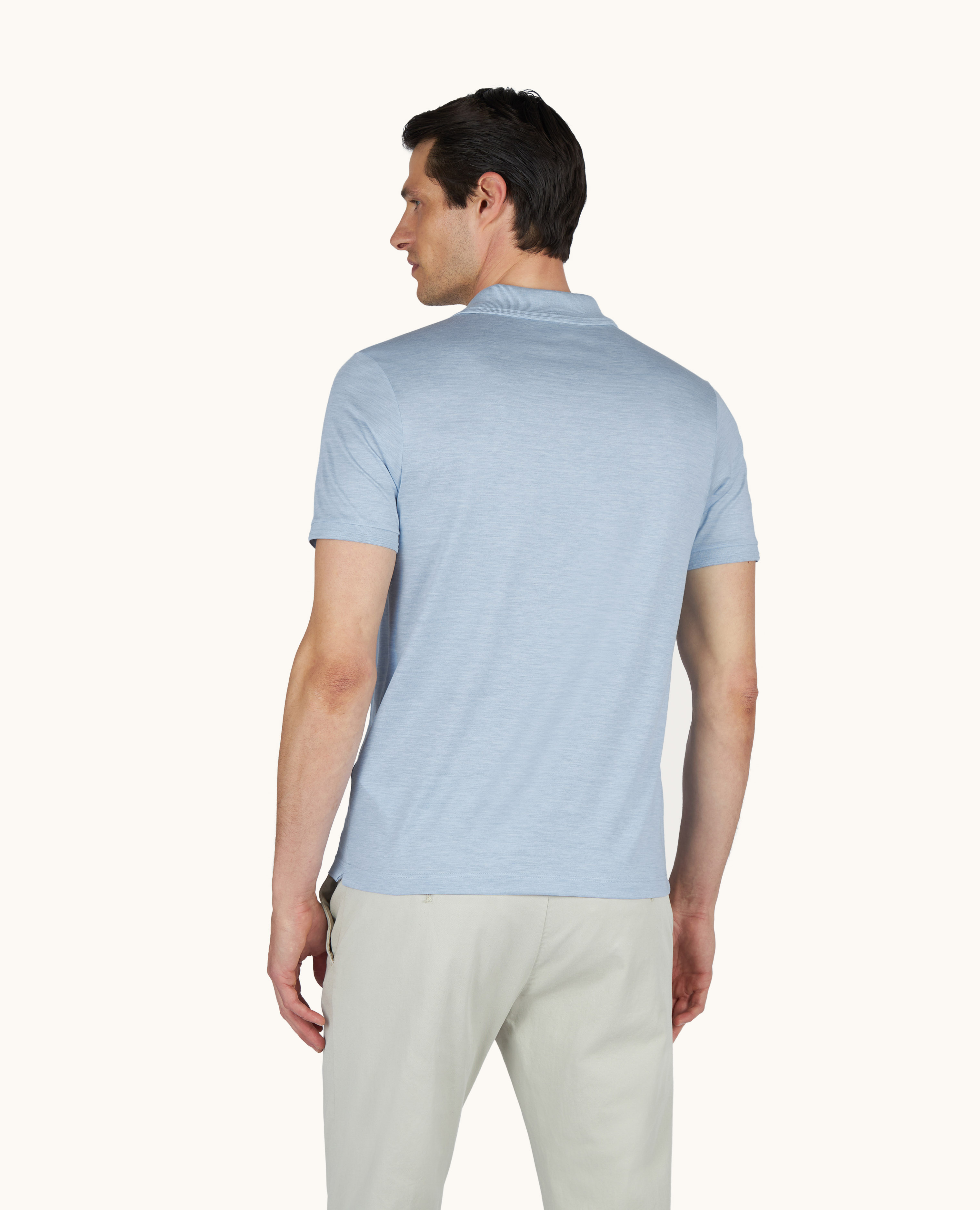 Polo in cotone e seta image number 3