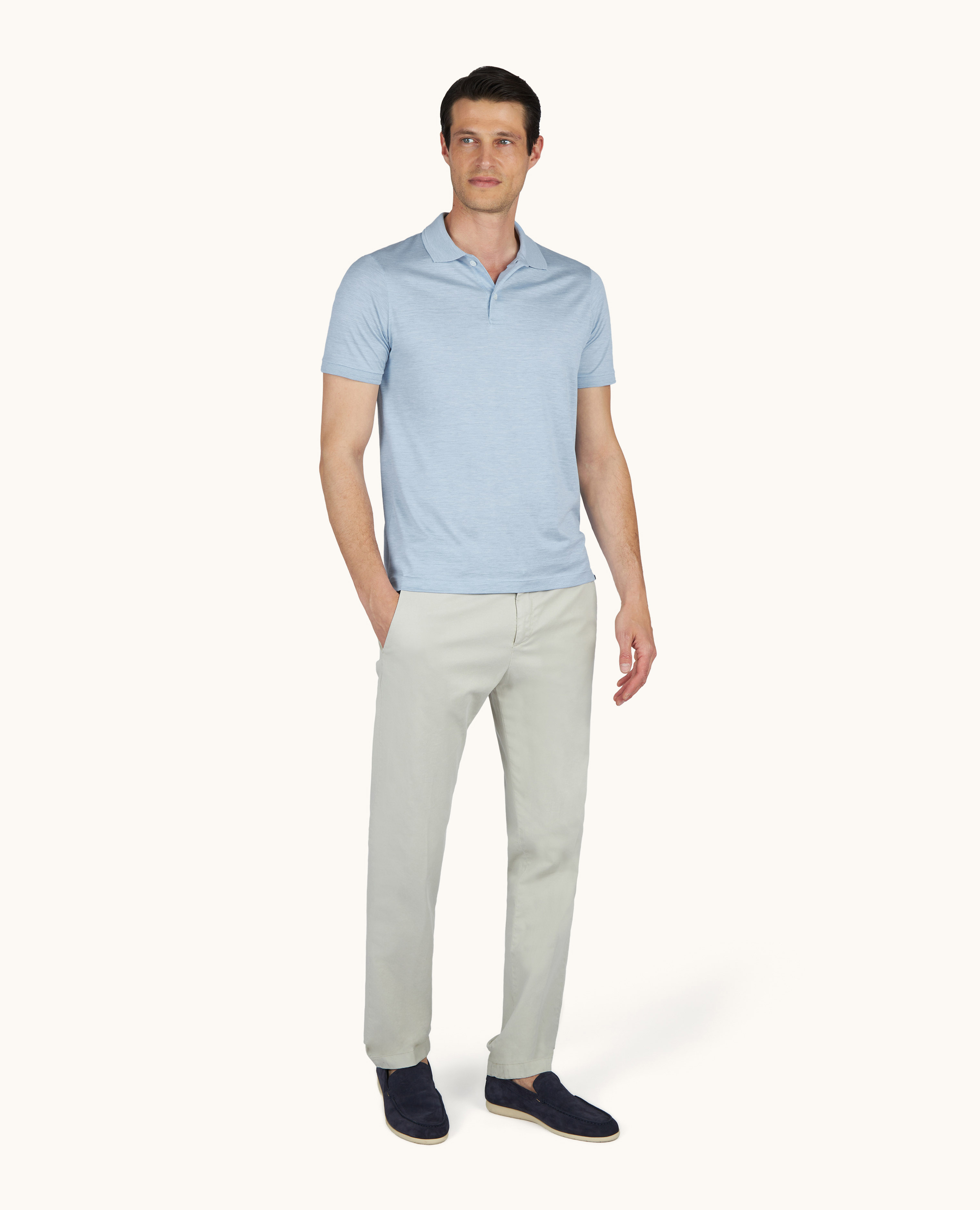Polo in cotone e seta image number 2
