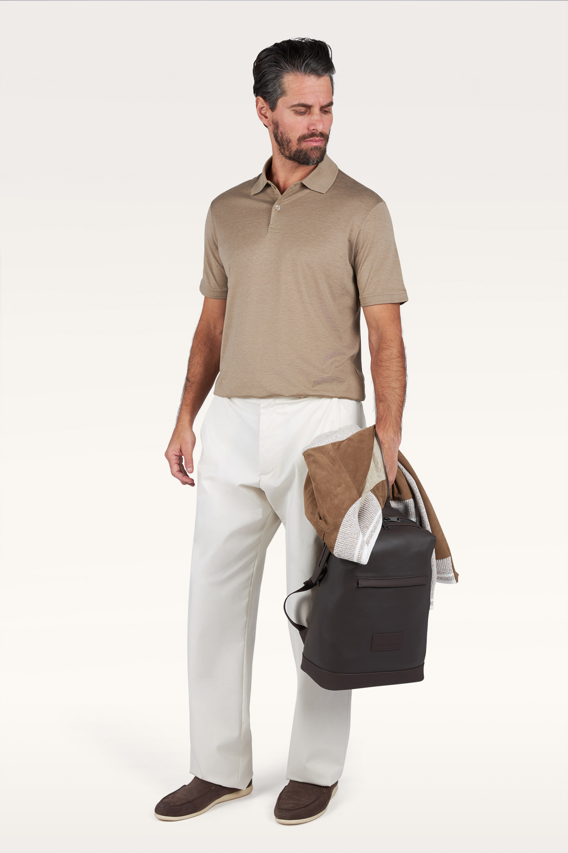 Cotton and silk polo image number 1