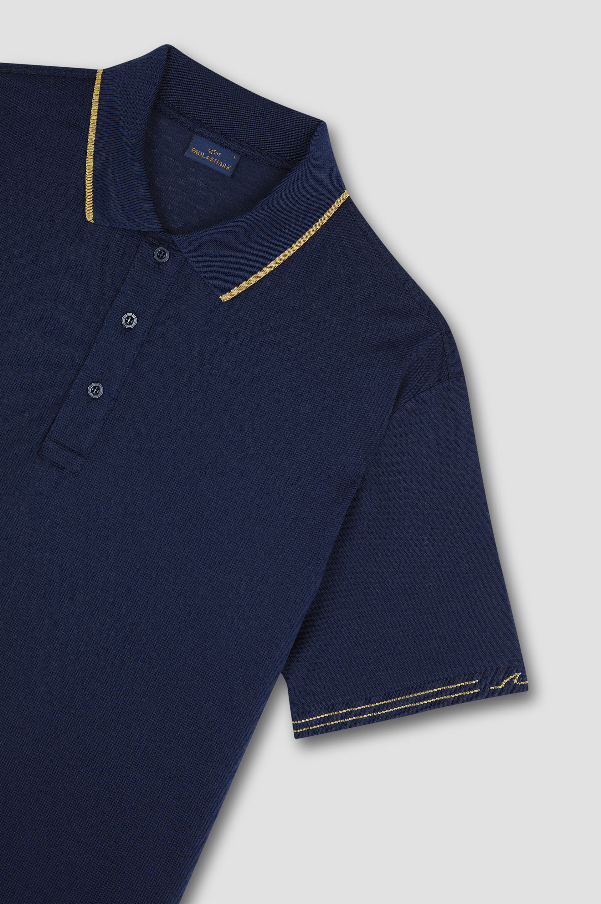 Polo in Fine Piqu&eacute; cotton with contrast trims image number 5