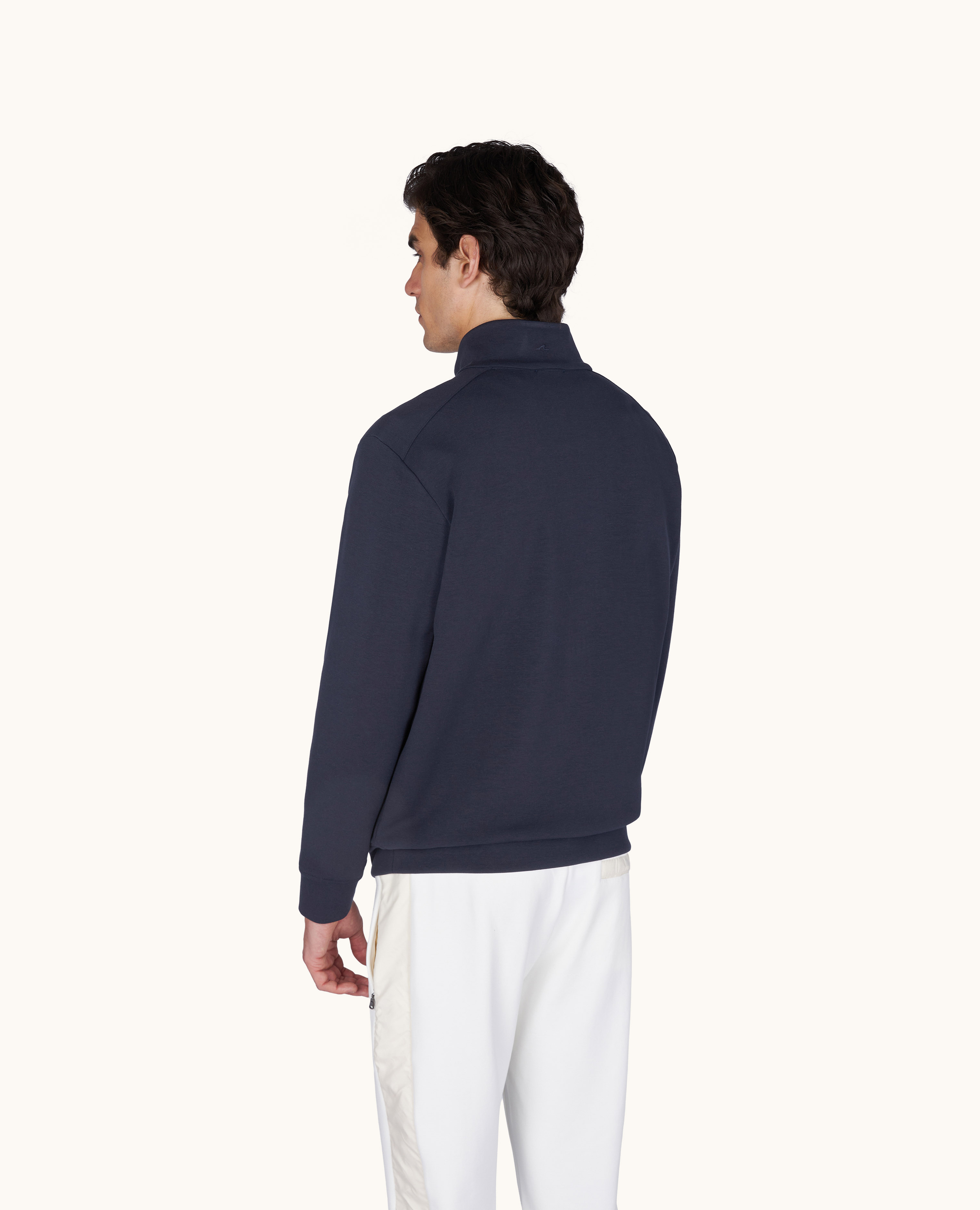 Zip up cotton sweatshirt in Active Fleece image number 3