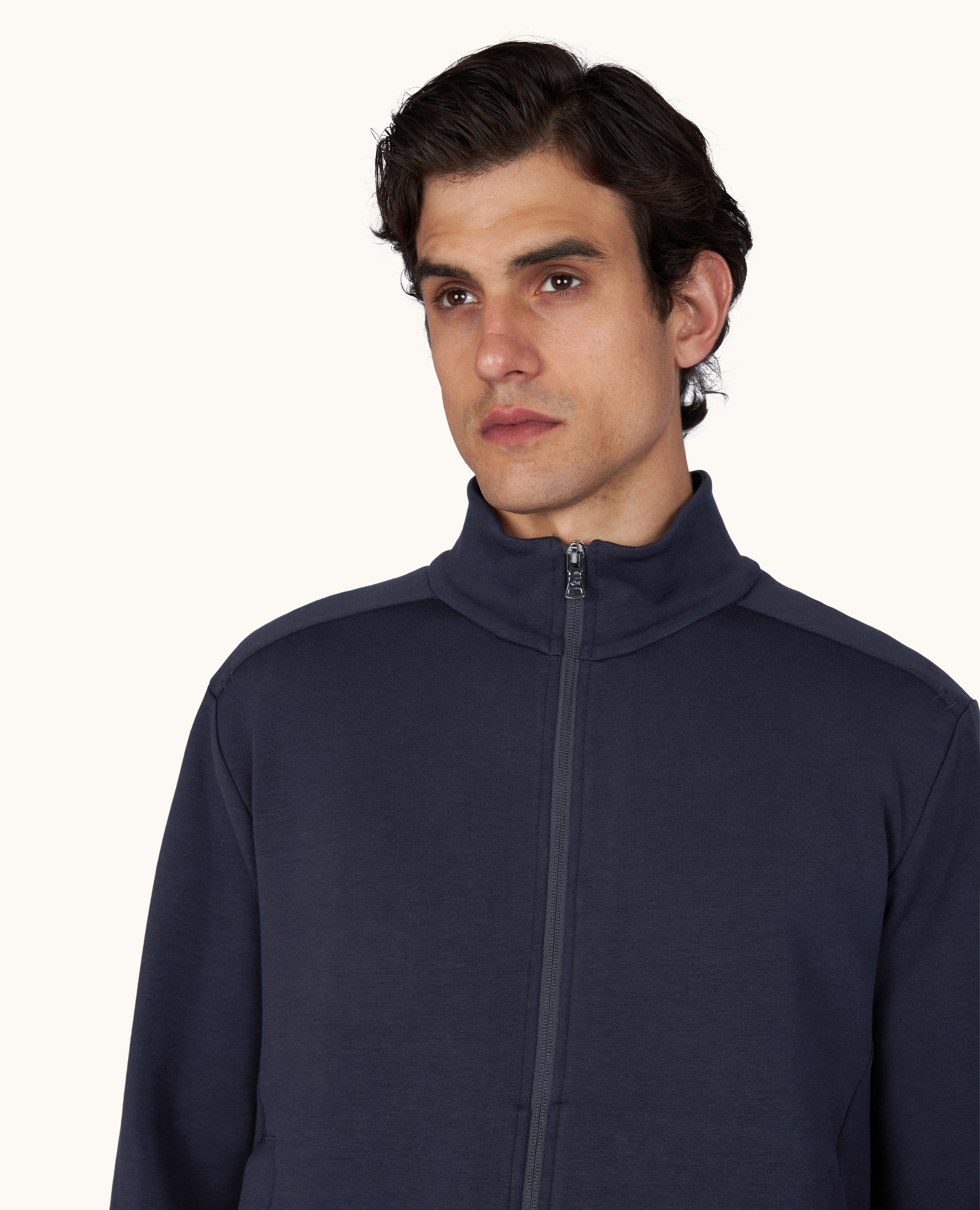 Zip up cotton sweatshirt in Active Fleece image number 4