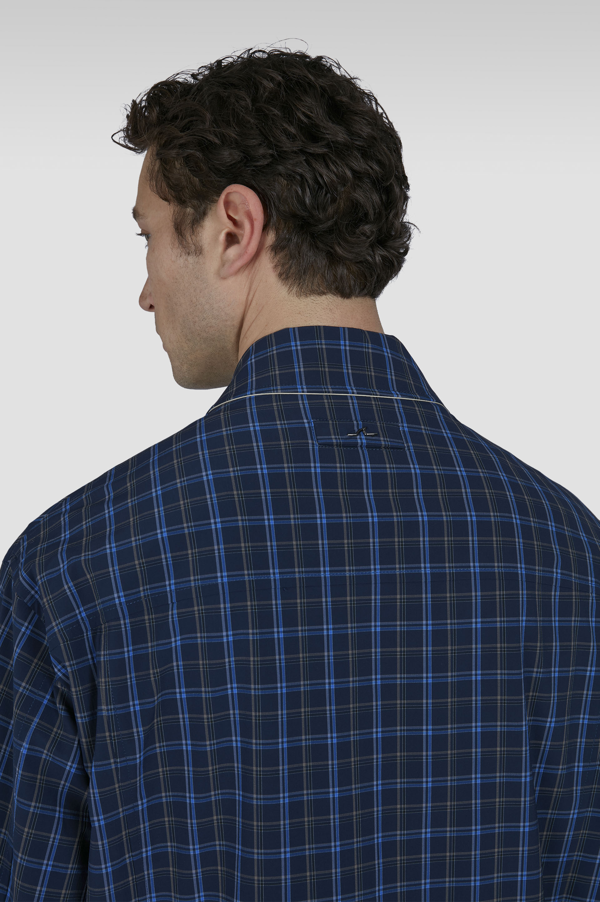 Reversible Jacket with Plaid Pattern image number 5