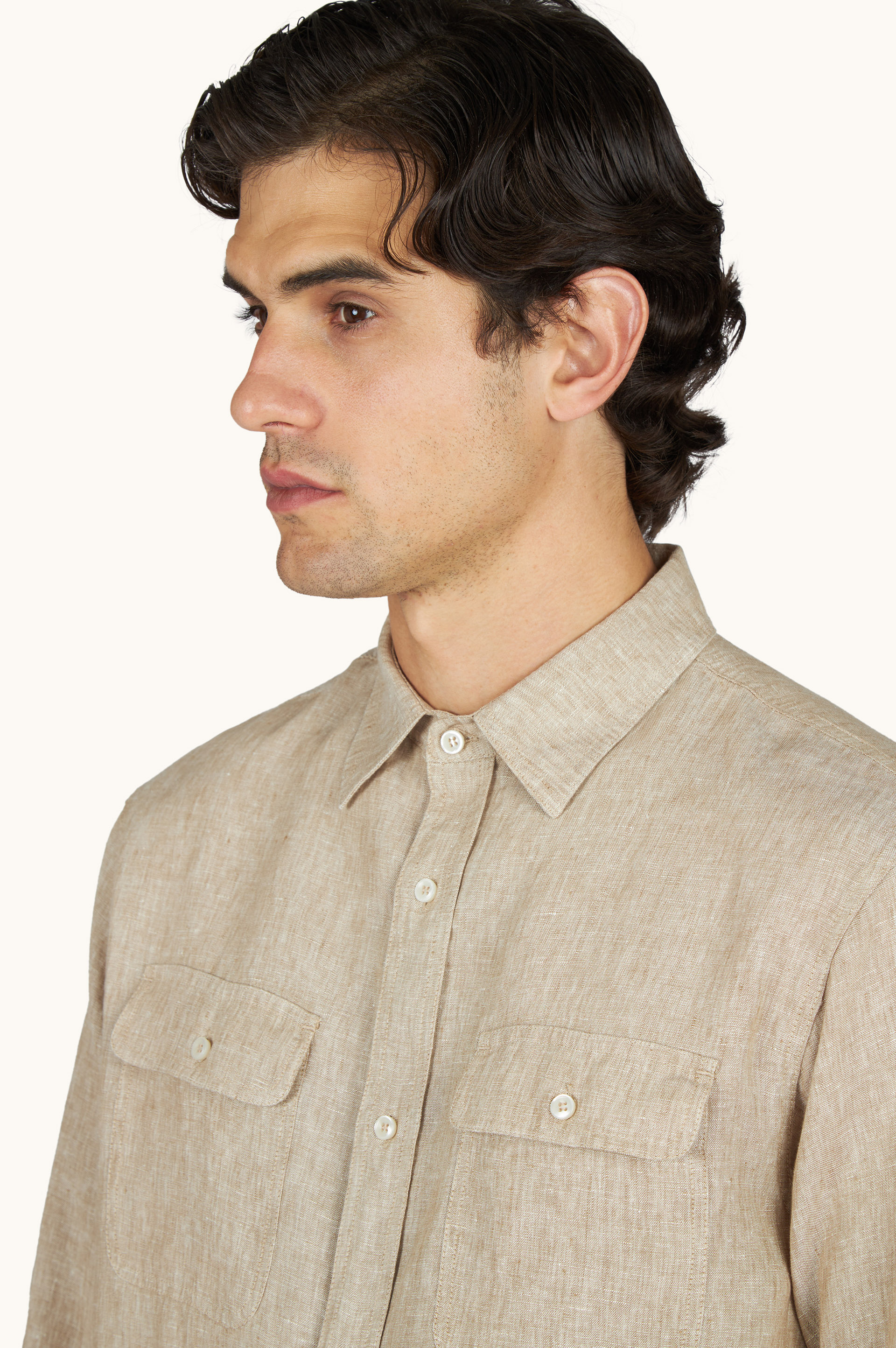 Linen overshirt image number 3