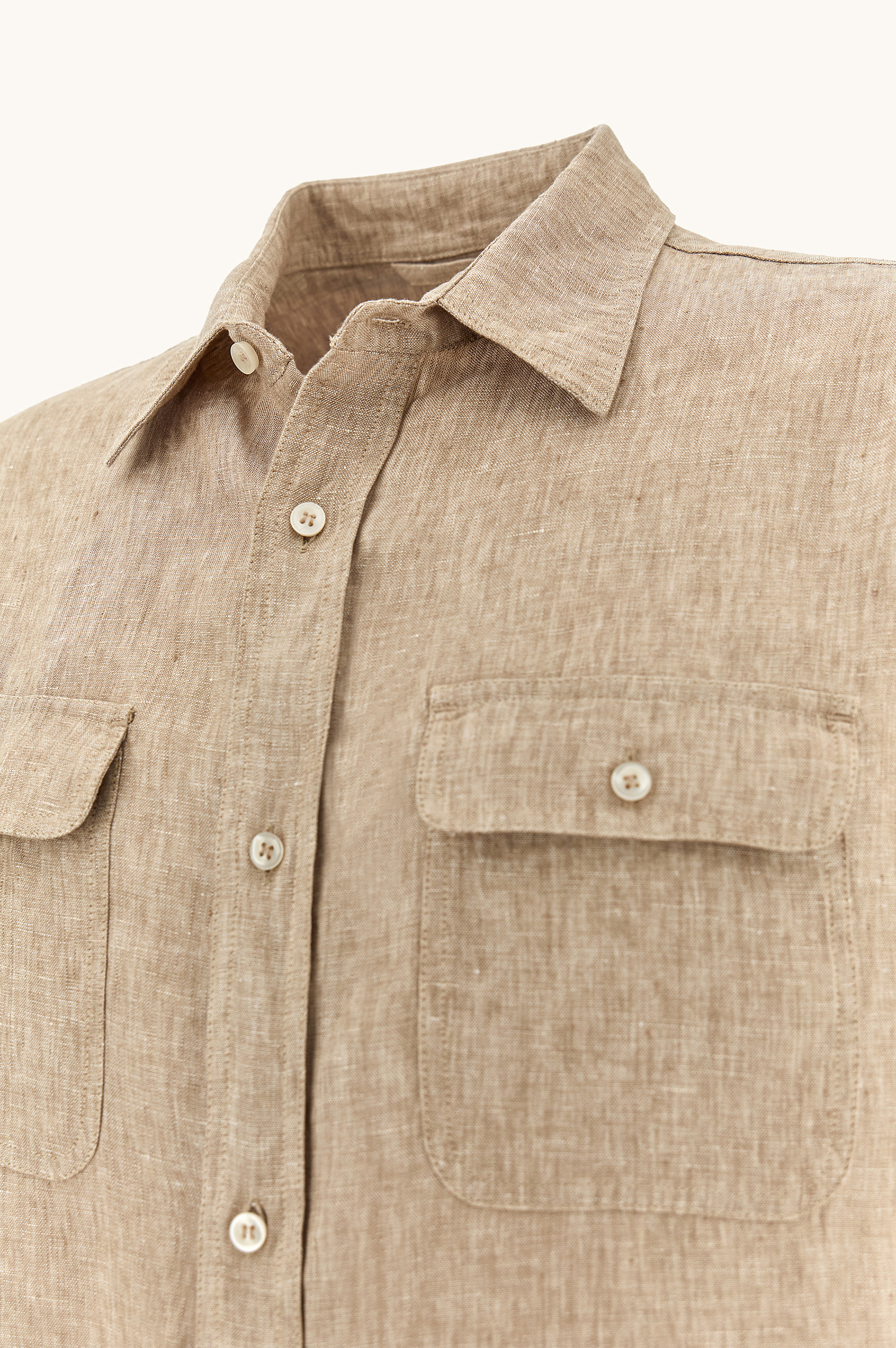 Sobrecamisa de lino image number 5