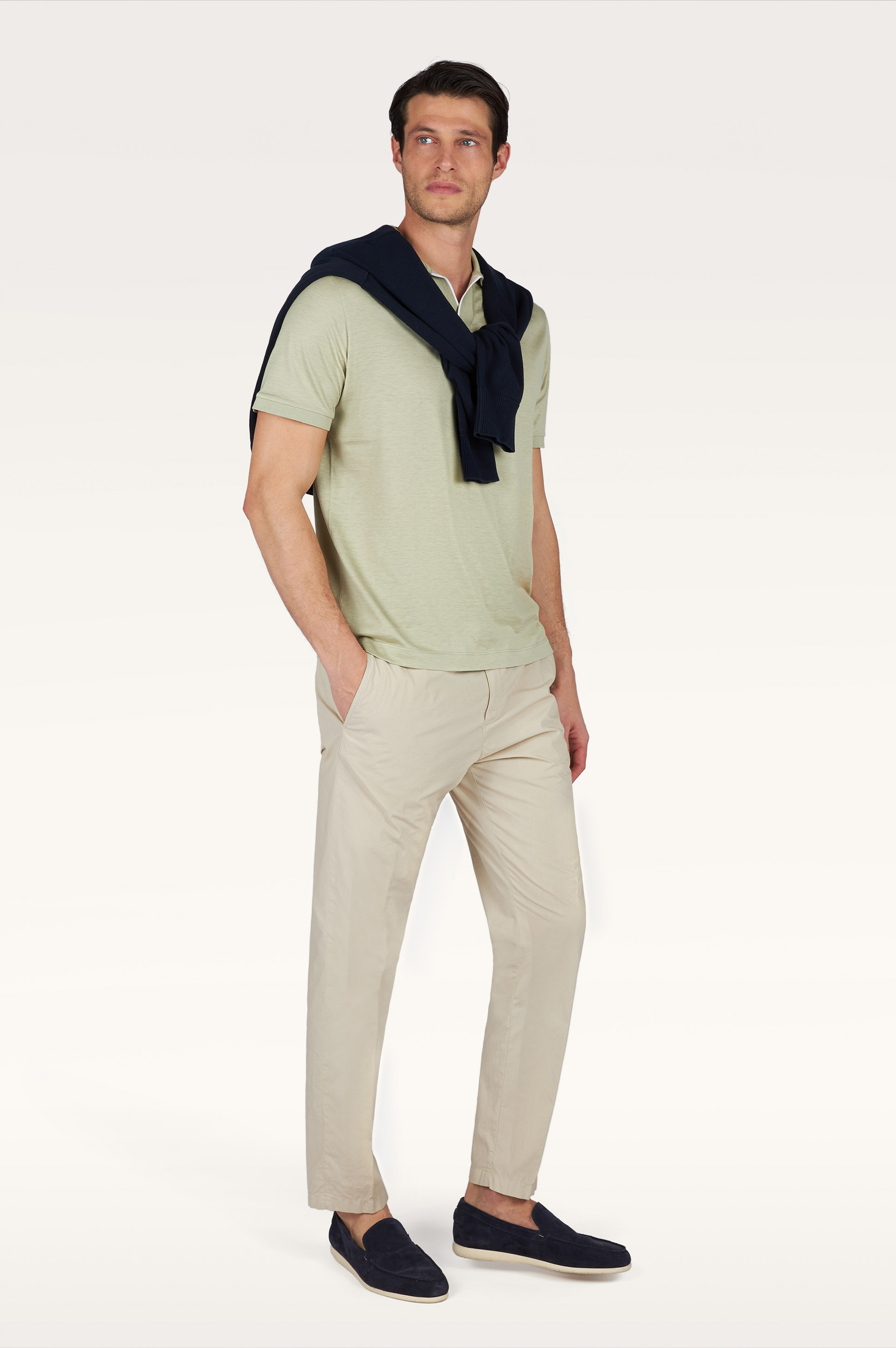 Чиносы из ультралегкого хлопкового поплина image number 1