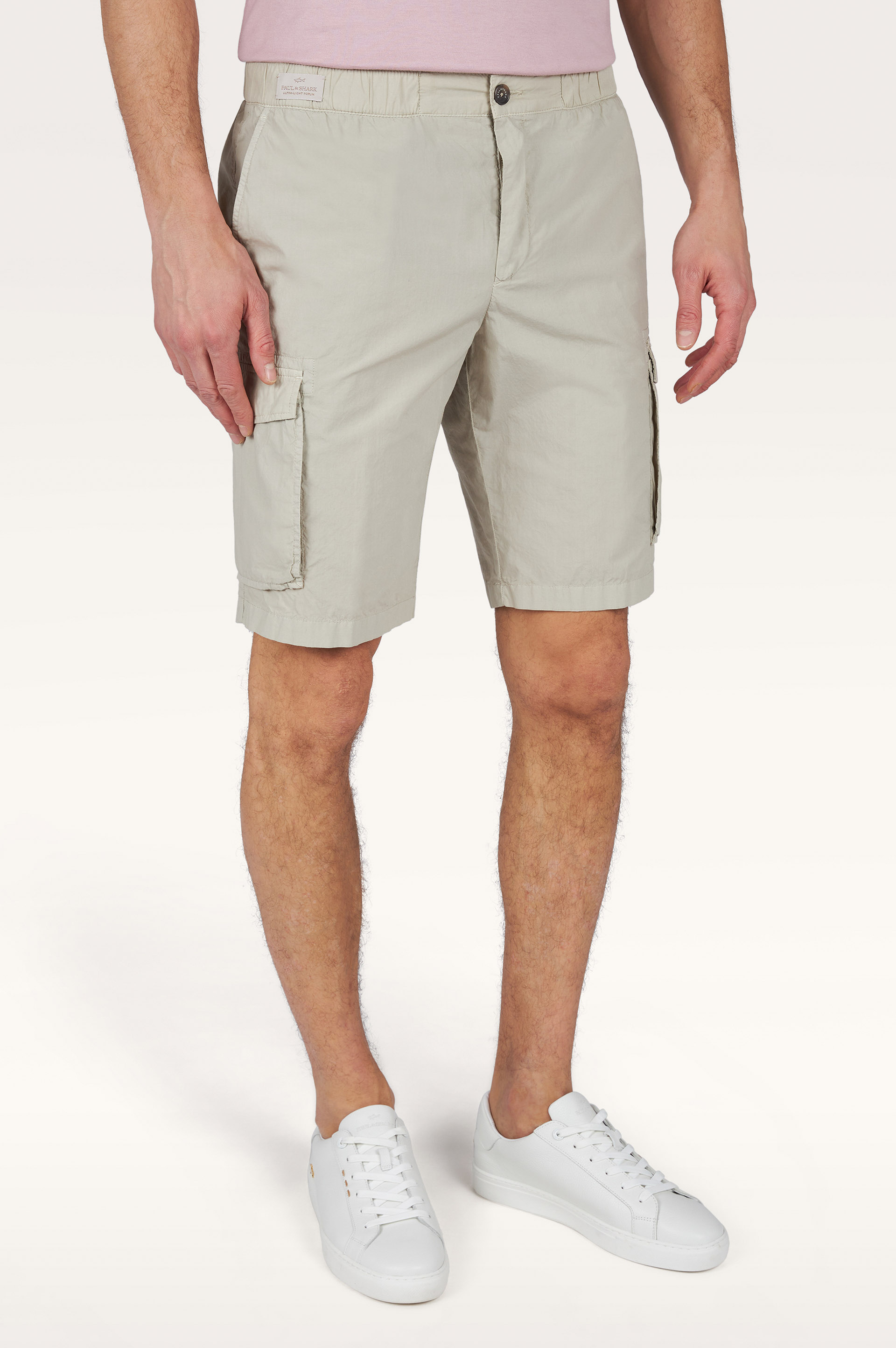 Cargo bermuda in Ultralight Poplin cotton image number 0